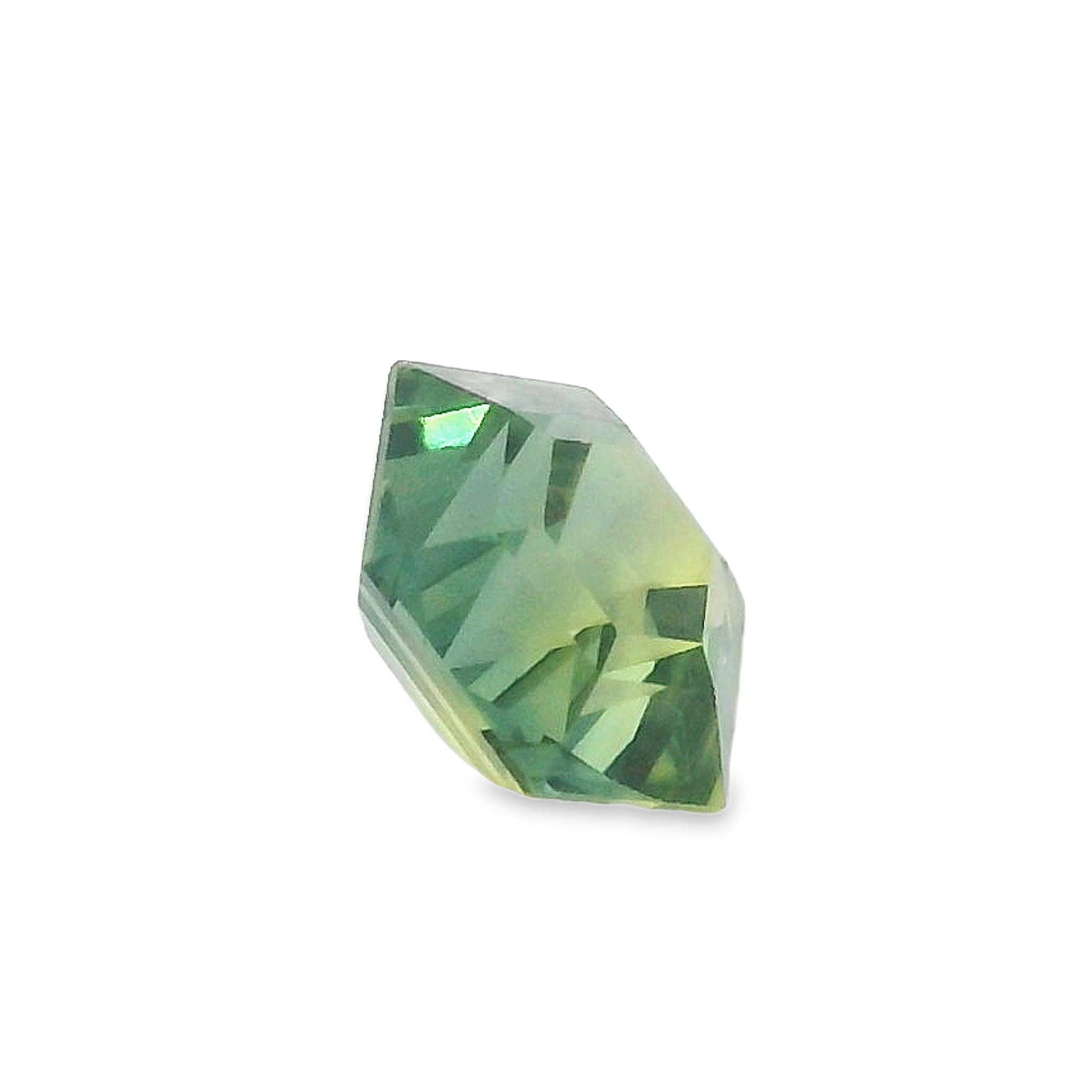 1.38ct Hexagonal cut Green Sapphire