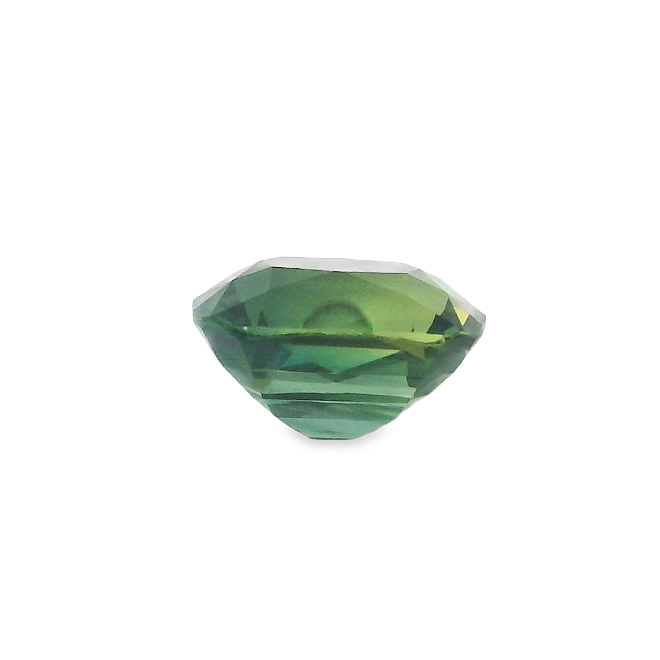 2.28ct Green Cushion Cut Sapphire