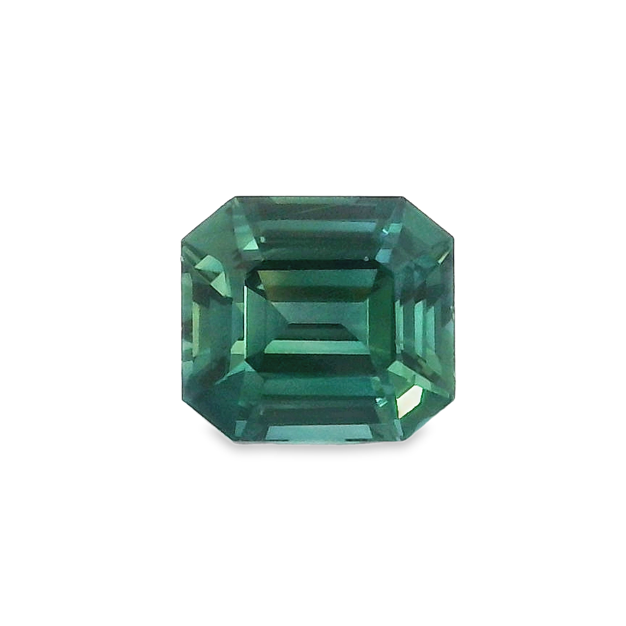 1.45ct Green Emerald Cut Sapphire