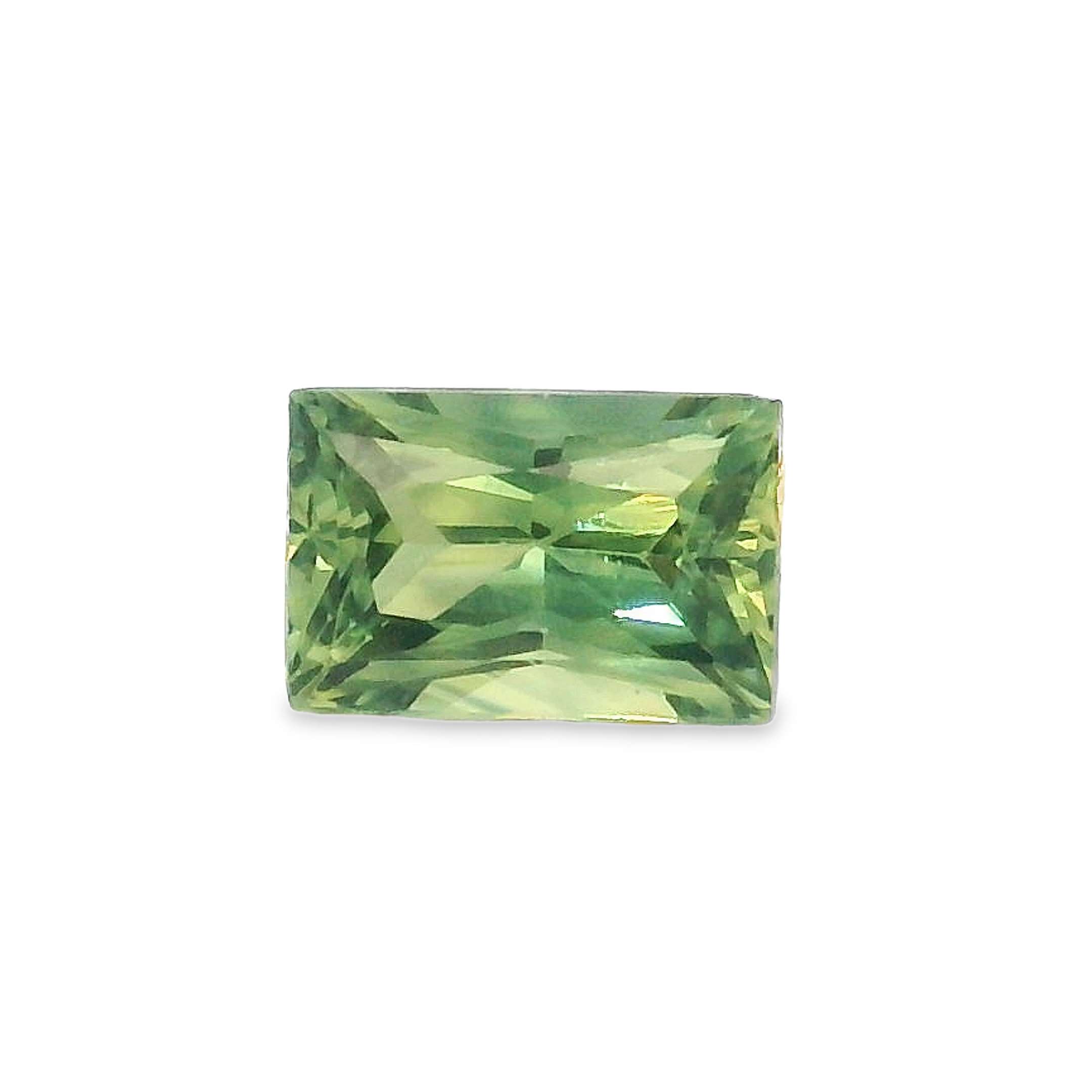 0.82ct Radiant cut Green Sapphire