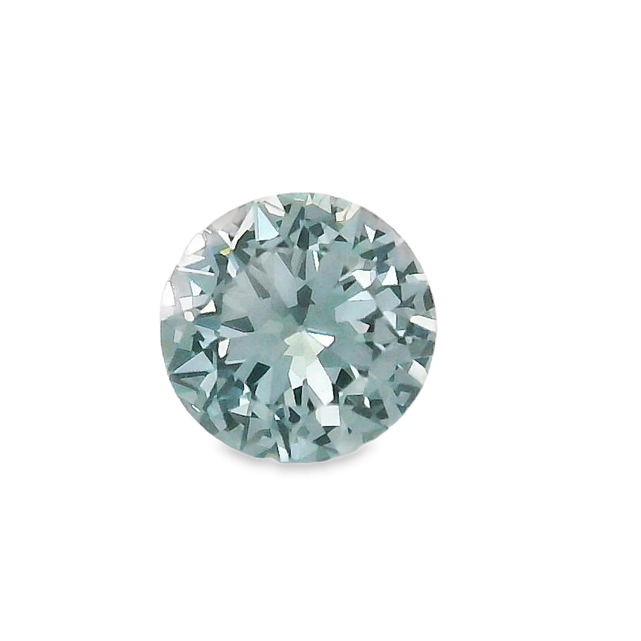 0.73ct Round cut Grey/blue Spinel