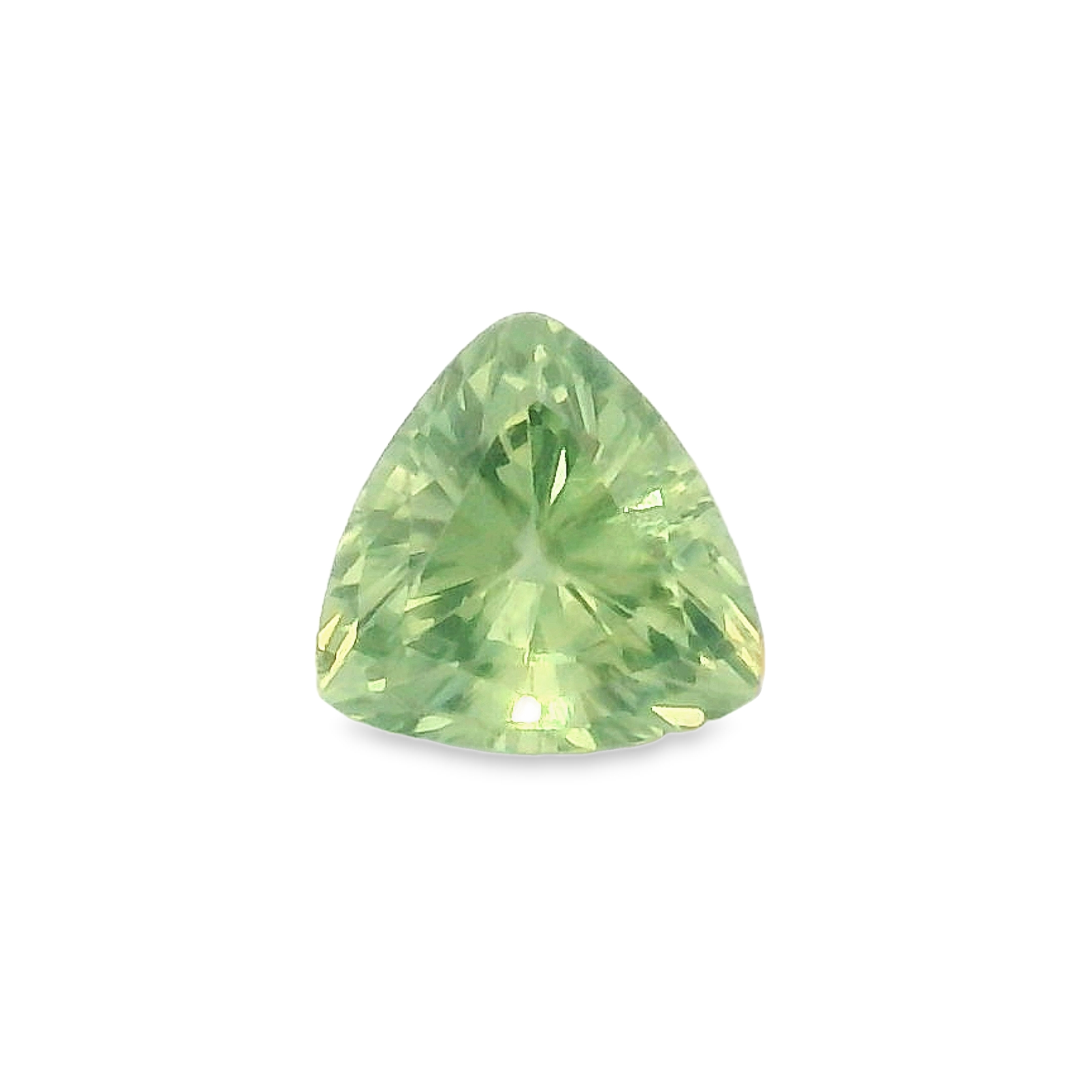 0.75ct , Green Trilliant cut Sapphire