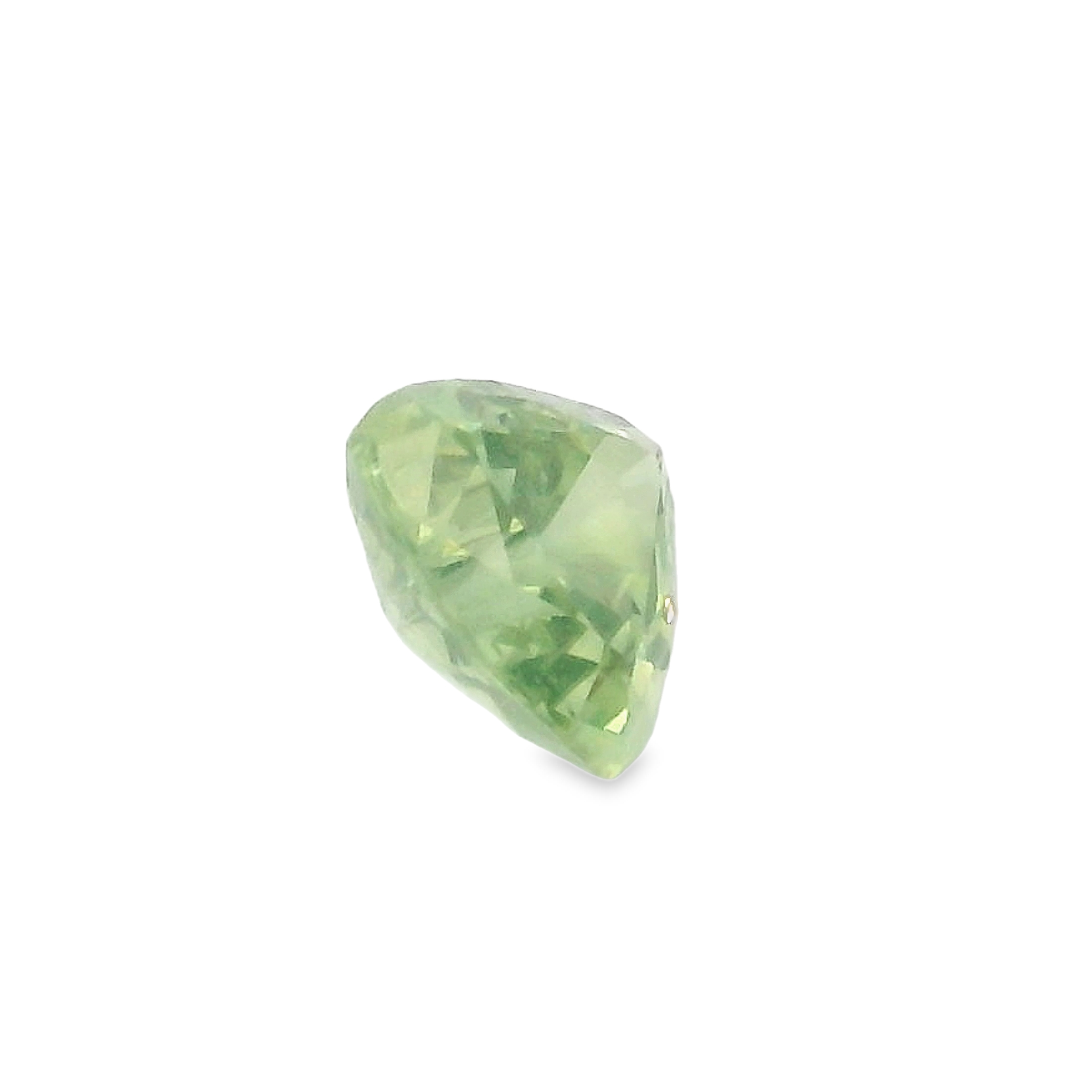 0.75ct , Green Trilliant cut Sapphire