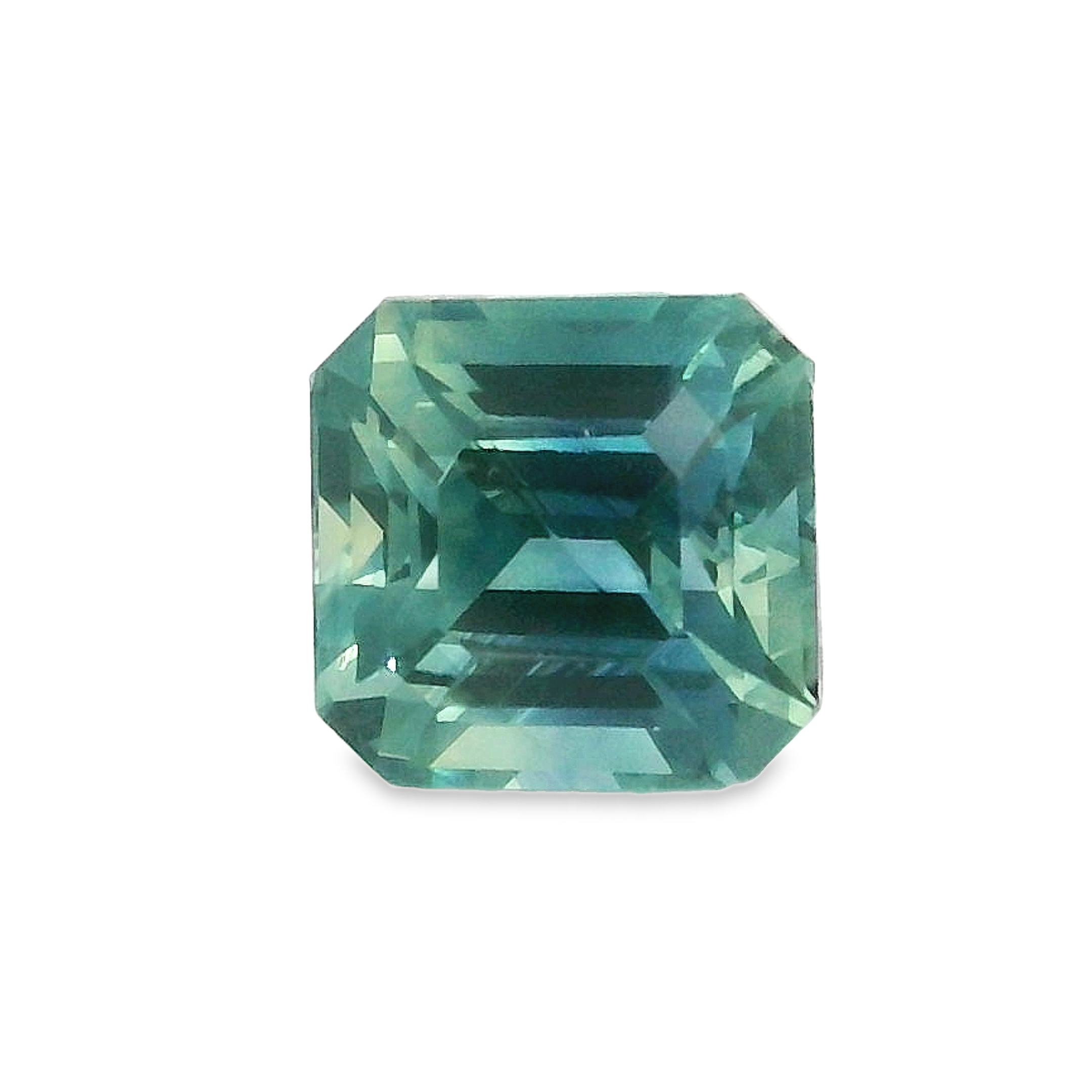 2.00ct Green/Blue Emerald cut Sapphire