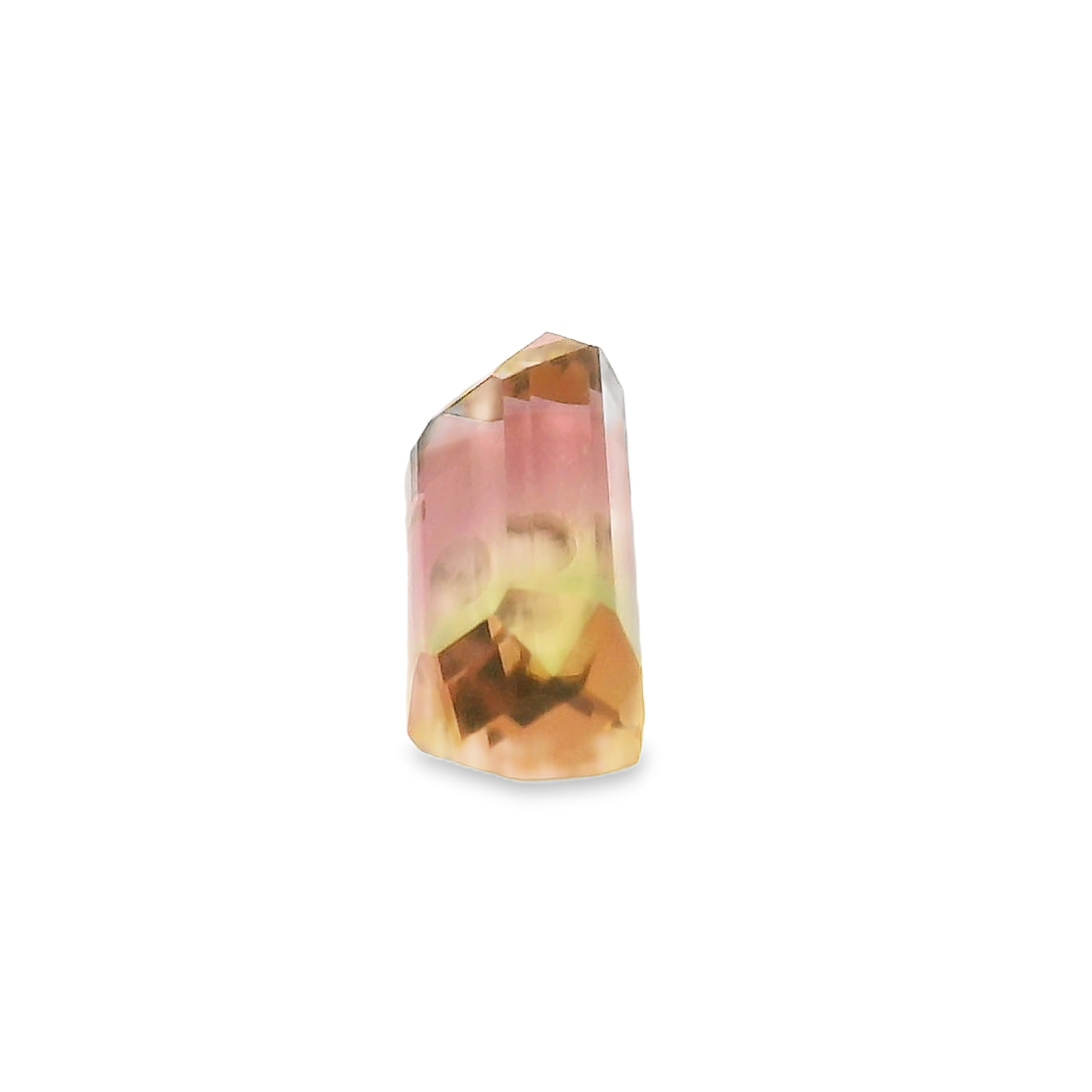 1.22ct Bi-colour, Green, Pink, Parti Emerald cut Tourmaline