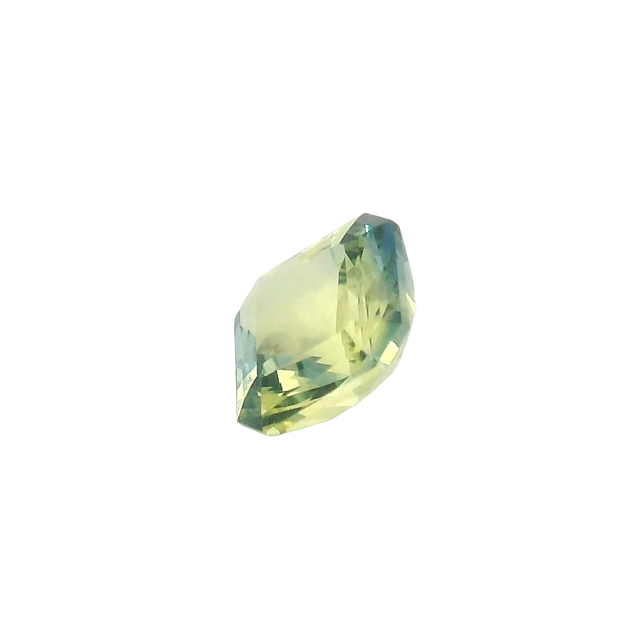1.17ct bi-colour, blue, yellow, parti radiant cut Tasmanian Sapphire