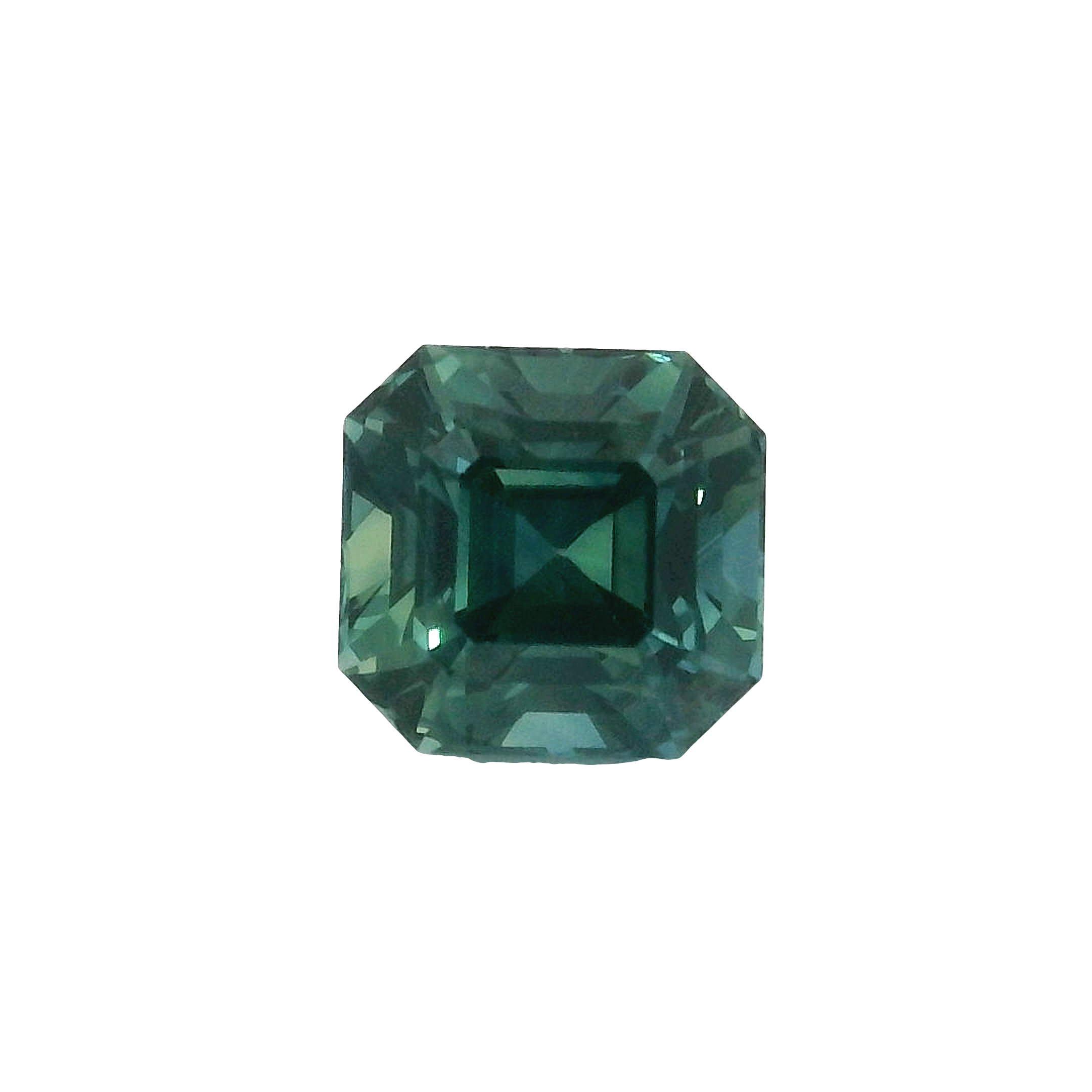 1.64ct Green Emerald Cut Sapphire