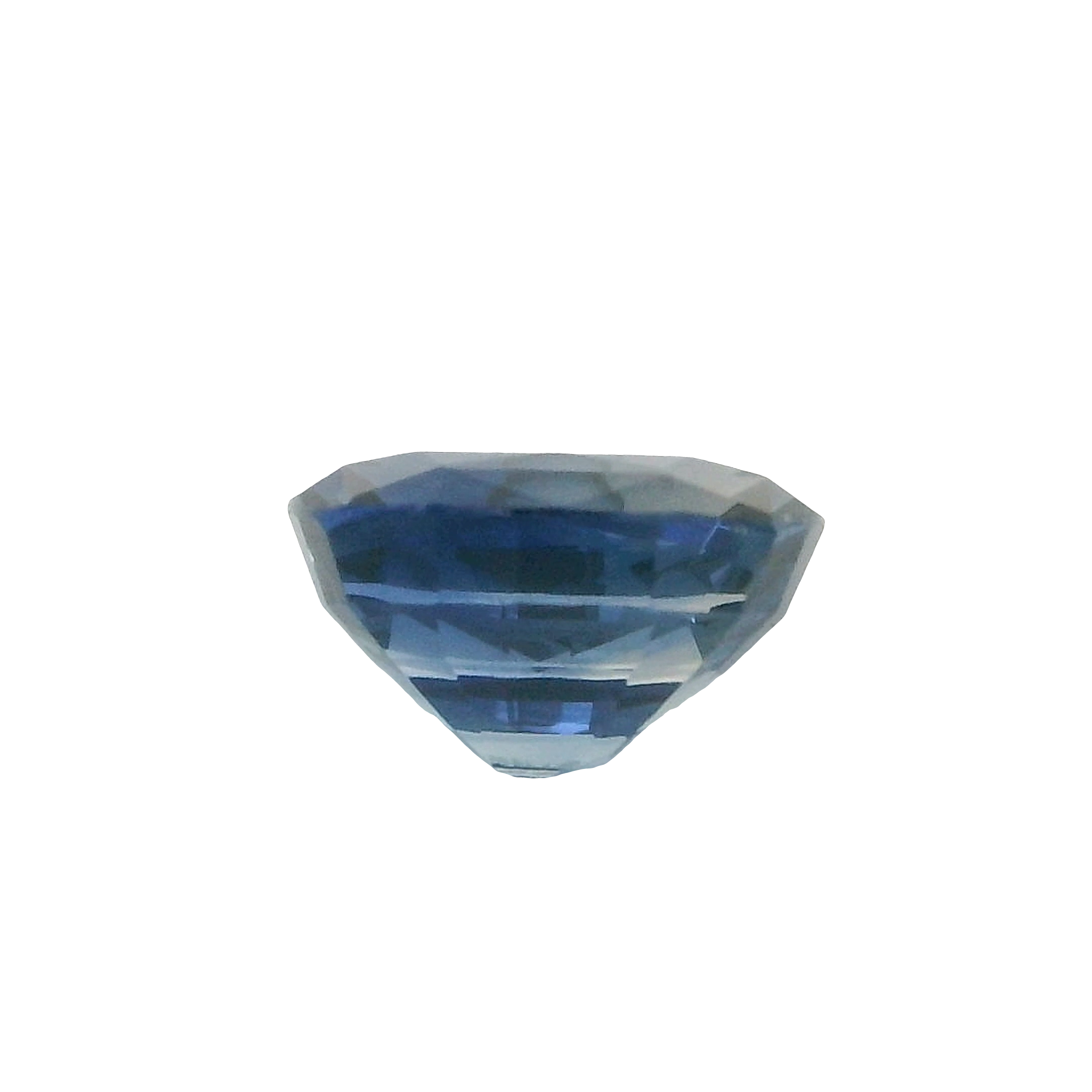 2.20ct blue-green parti cushion cut sapphire