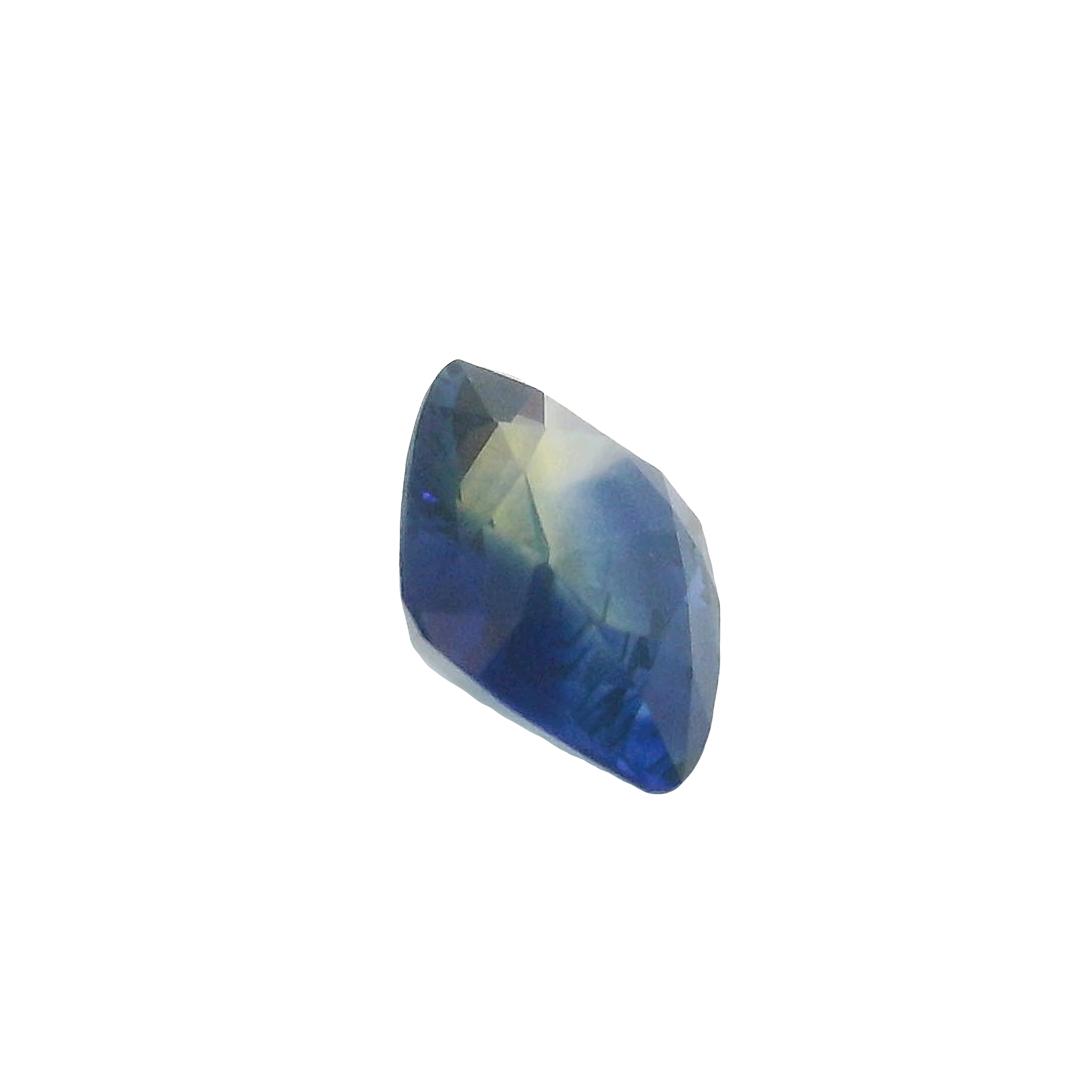 1.20ct Blue, Green, Parti Cushion cut Sapphire