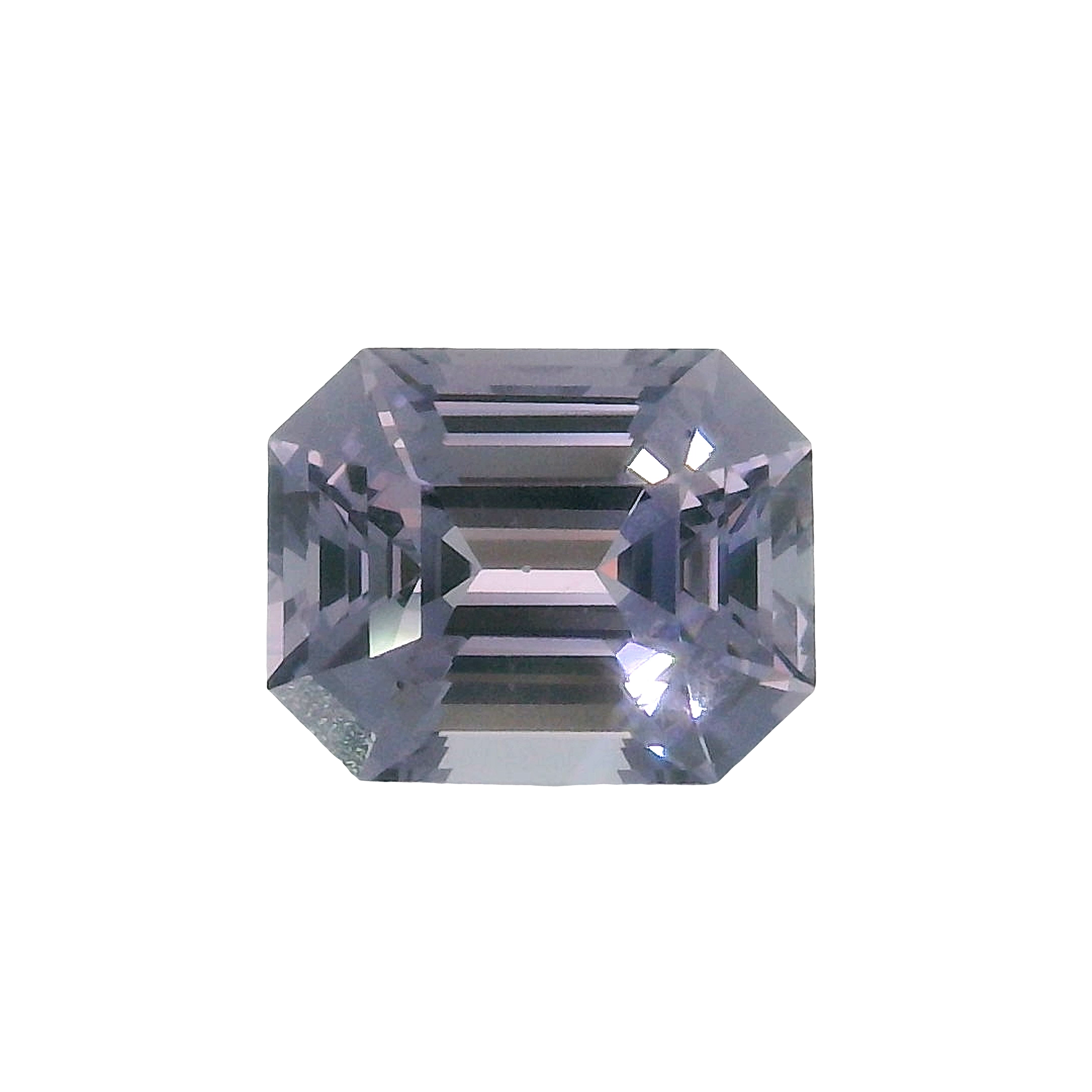 Certified 1.60ct, purple emerald cut sapphire