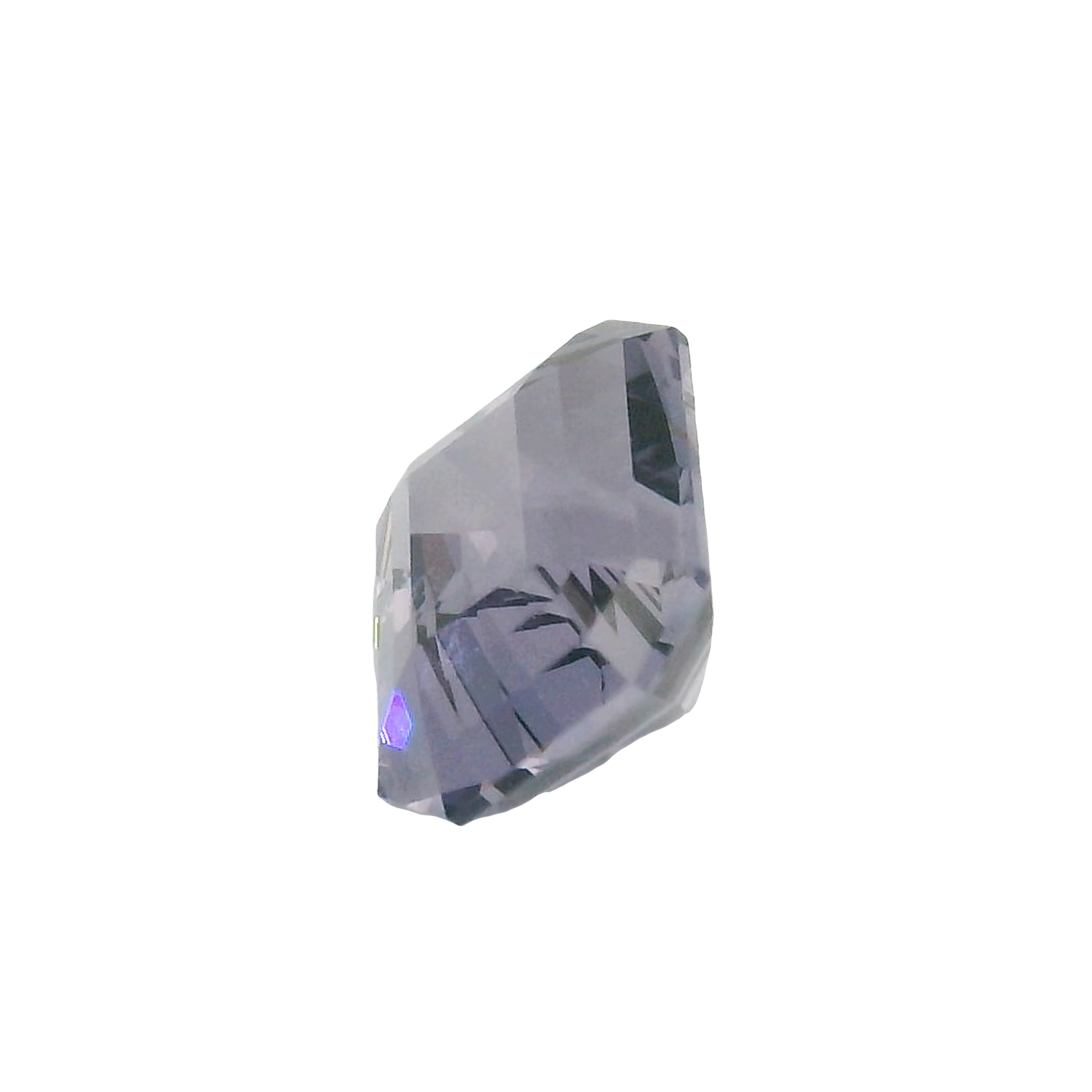 Certified 1.60ct, purple emerald cut sapphire