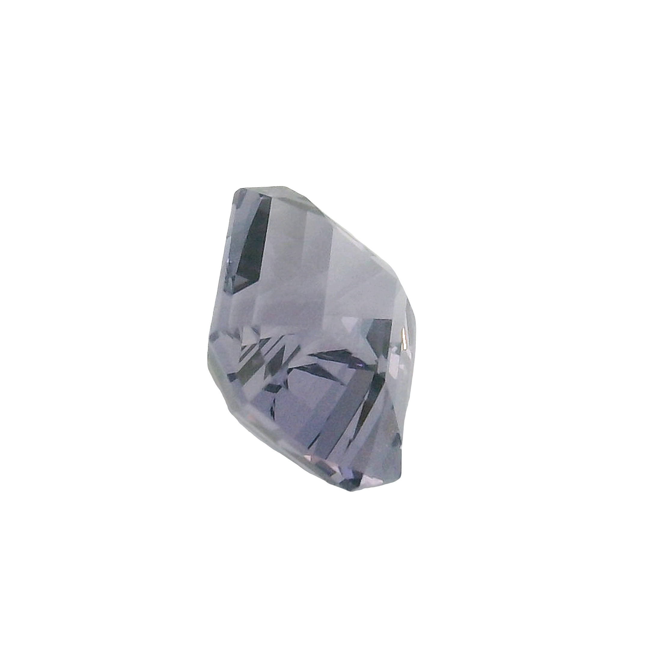 Certified 1.60ct, purple emerald cut sapphire