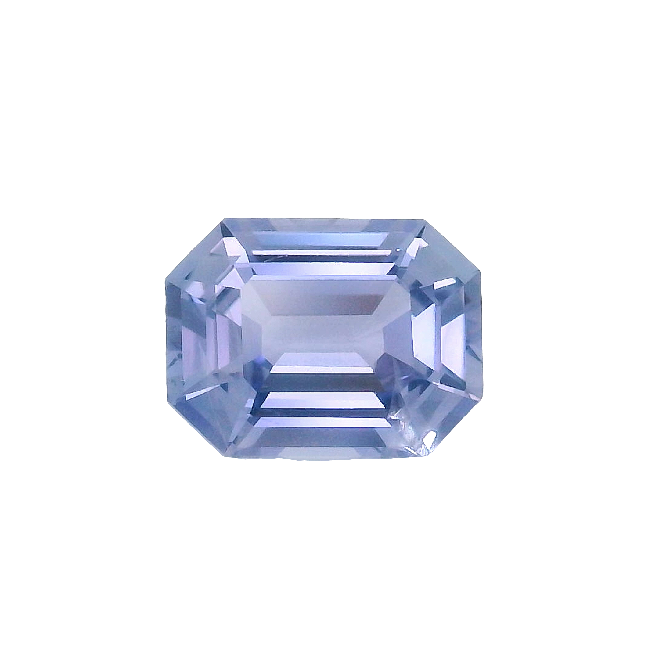 Certified 1.94ct Purple Emerald cut Sapphire