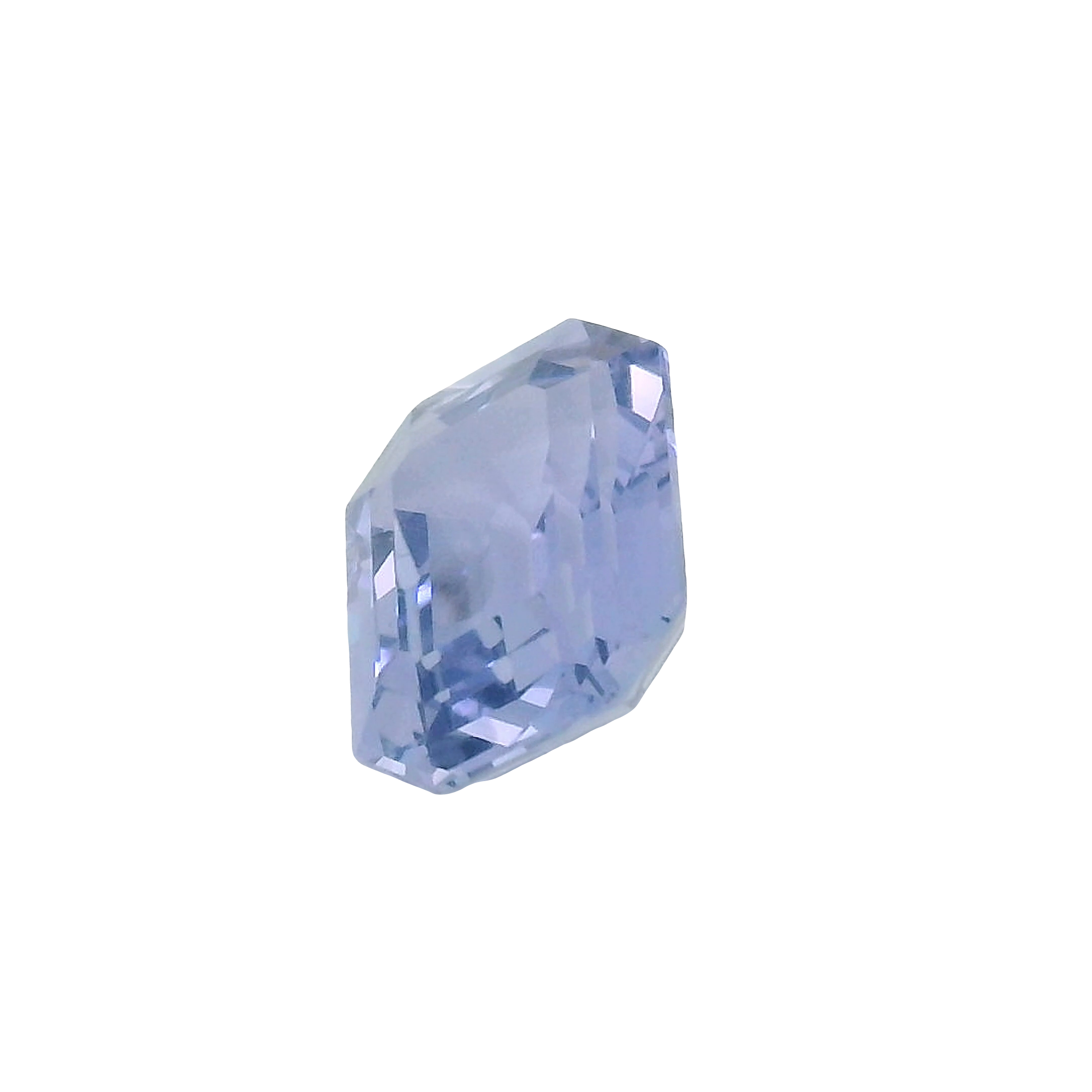 Certified 1.94ct Purple Emerald cut Sapphire