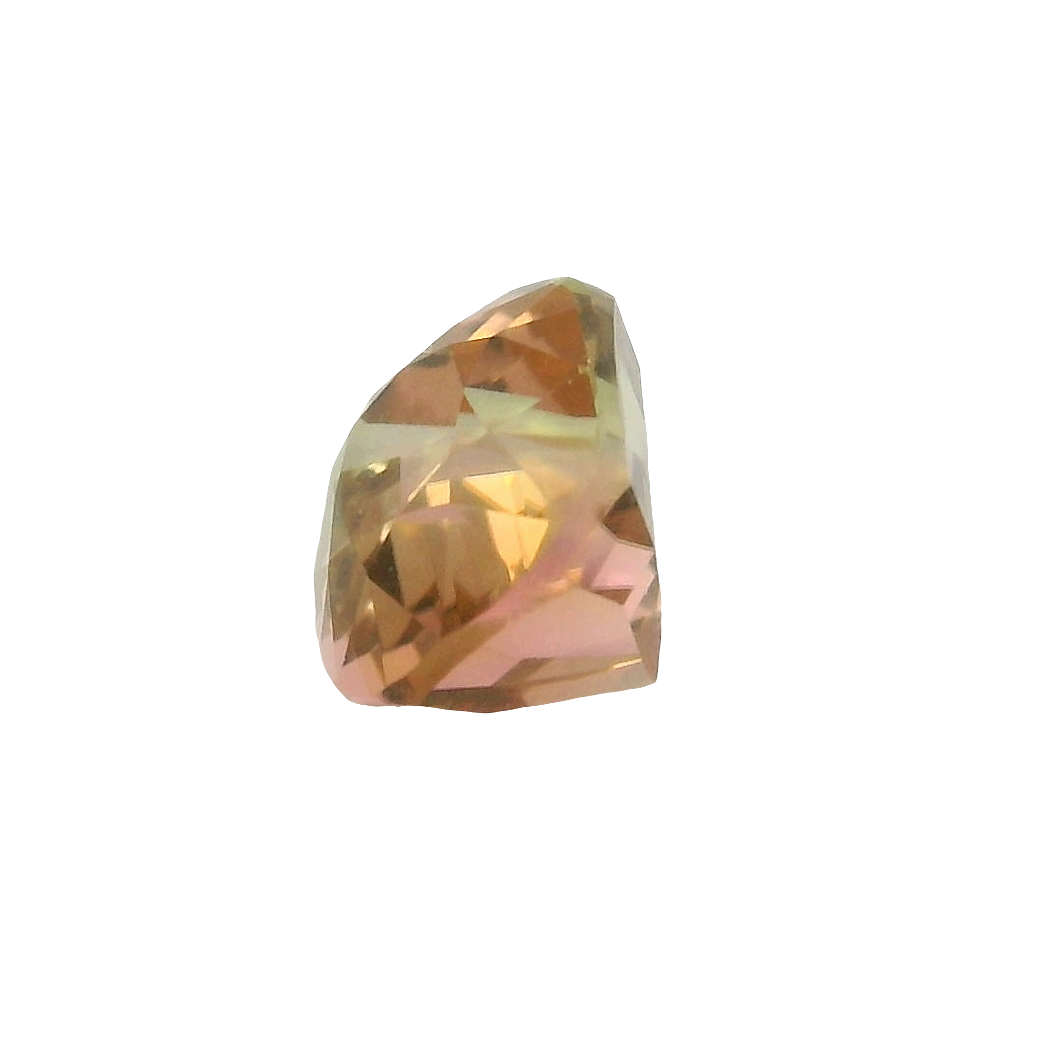 1.52ct Green, Pink, Bi-colour Cushion cut Tourmaline