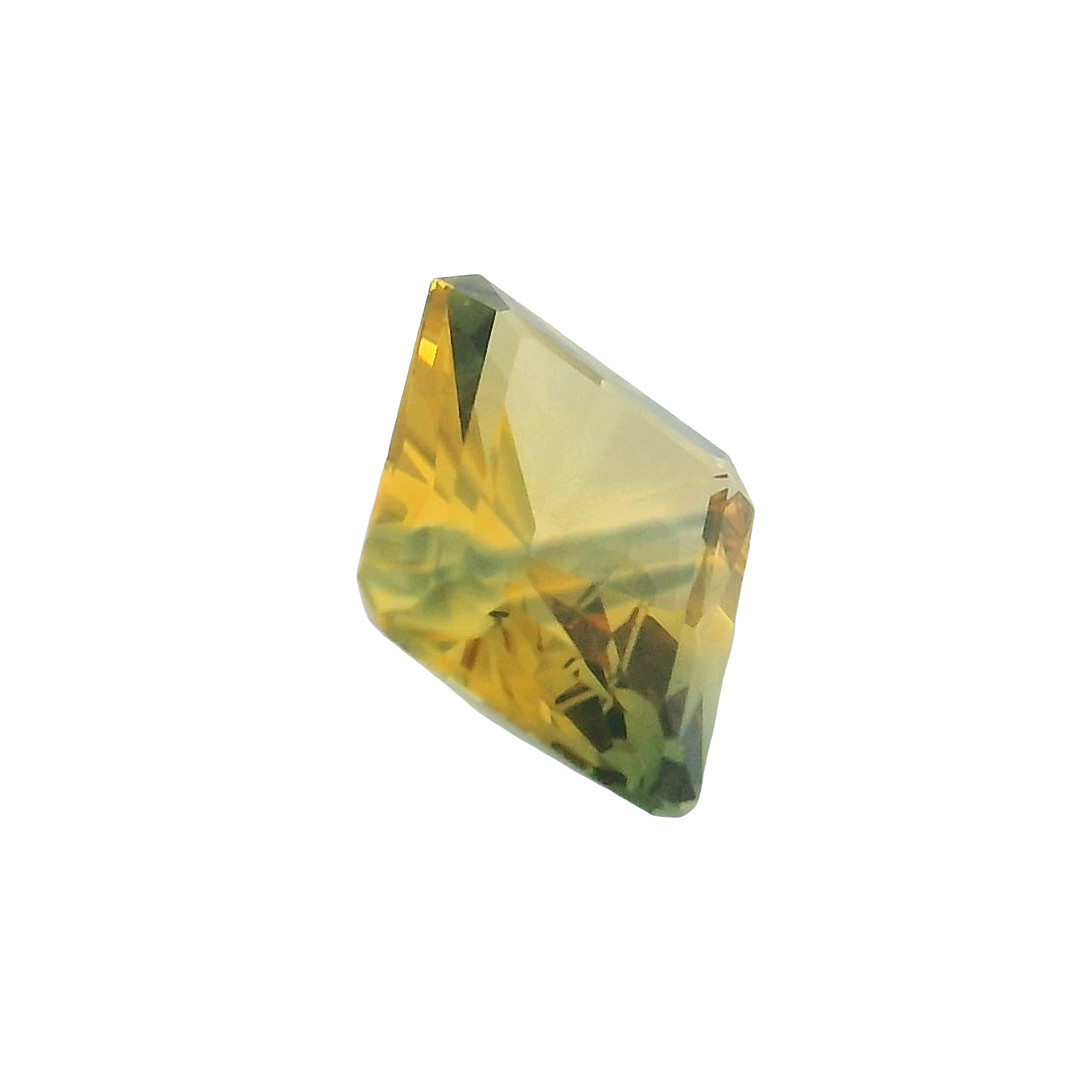 1.05ct Blue, Yellow, Parti Radiant cut Sapphire