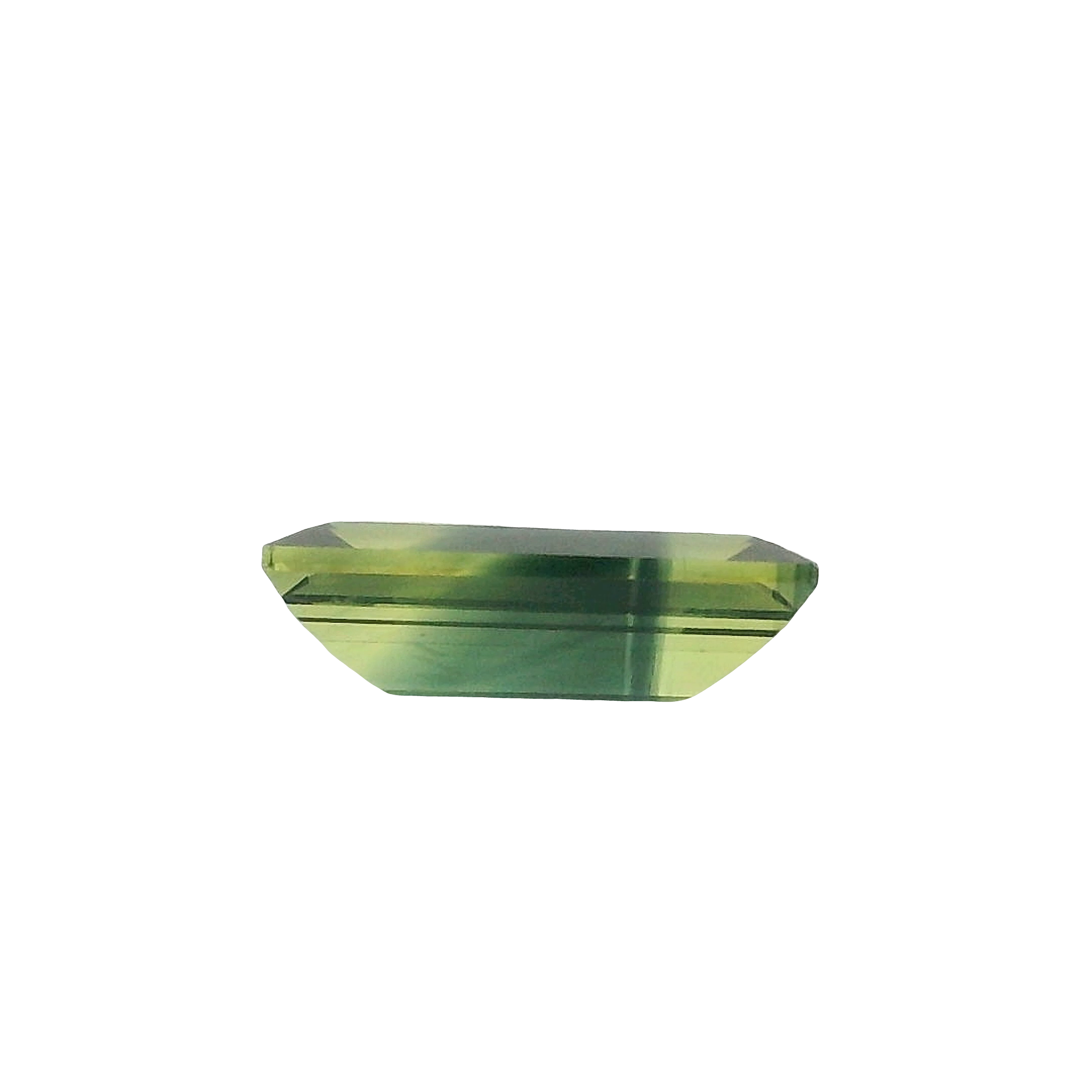1.51ct Green, Yellow, Parti Baguette cut Sapphire