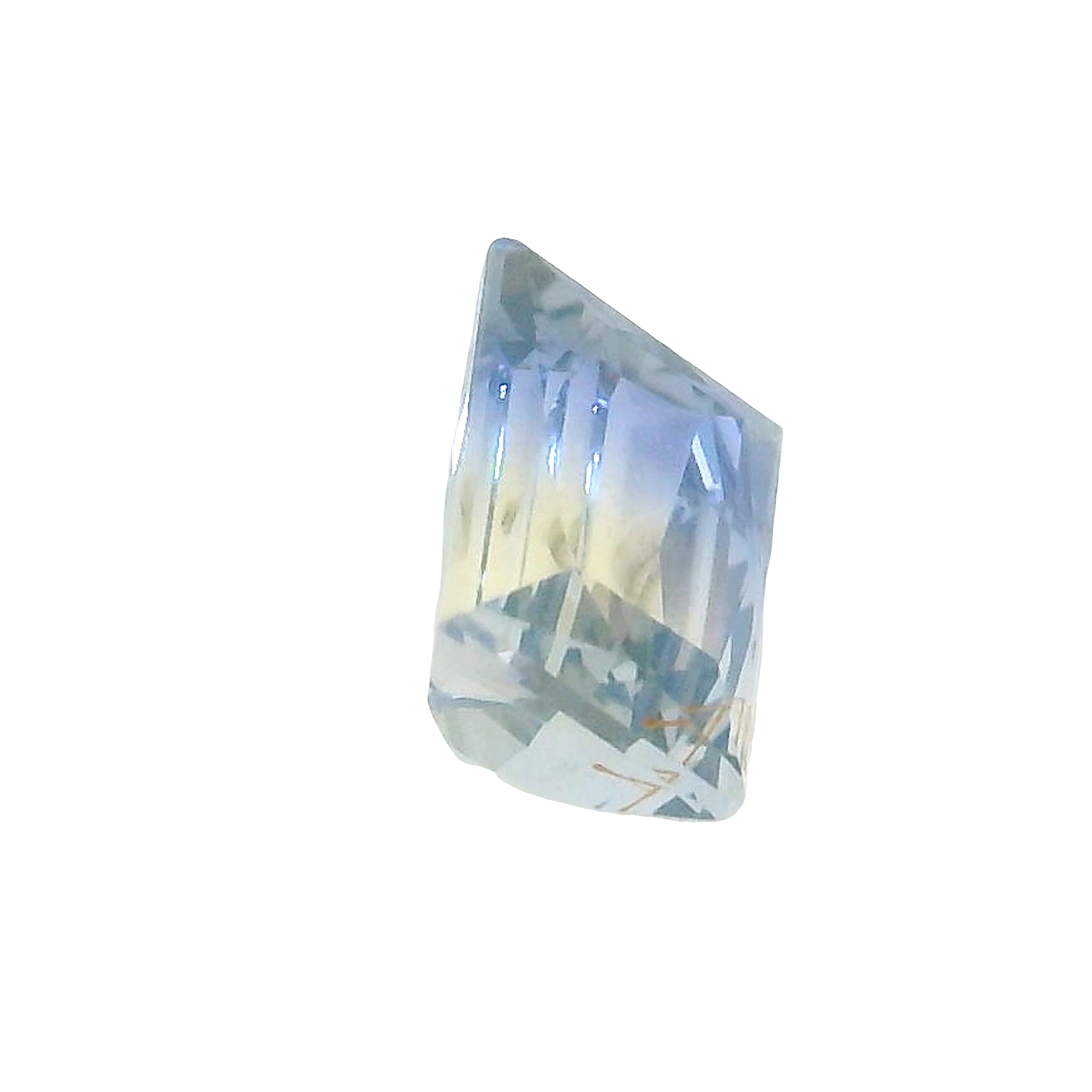 1.35ct Blue, Yellow, Parti Baguette cut Sapphire