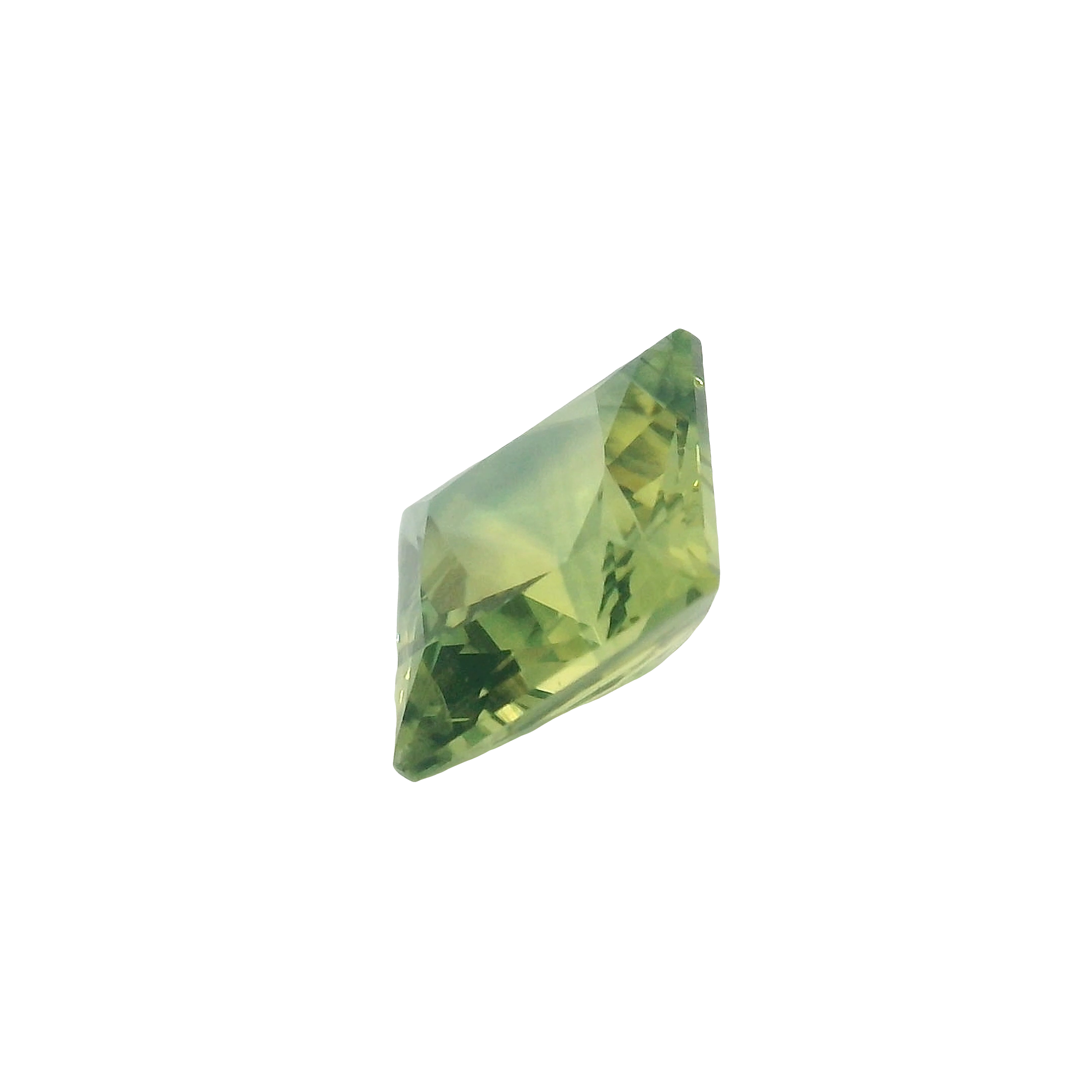 2.22ct Green, Yellow, Parti Radiant cut Sapphire