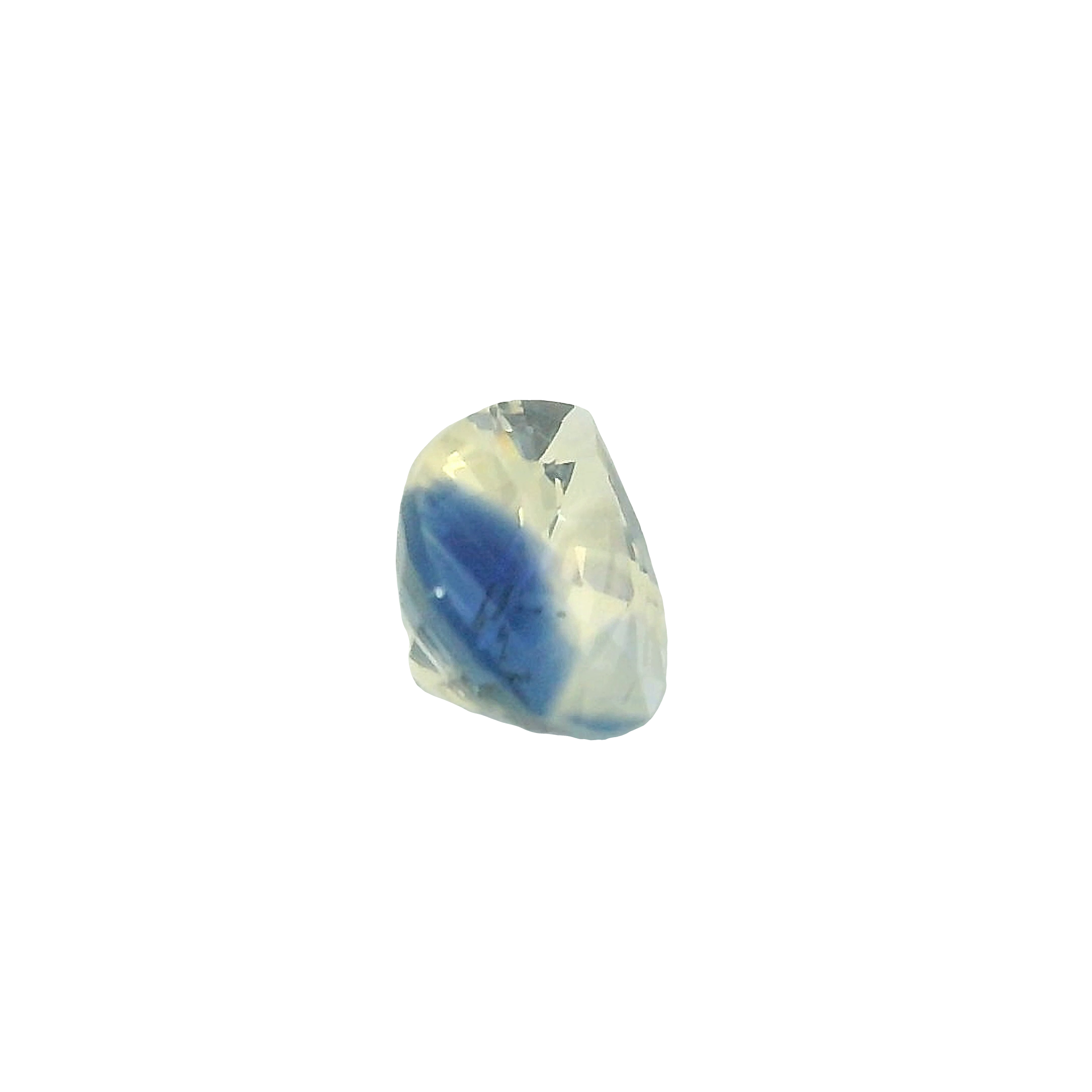 0.70ct Blue, White, Parti Pear cut Sapphire