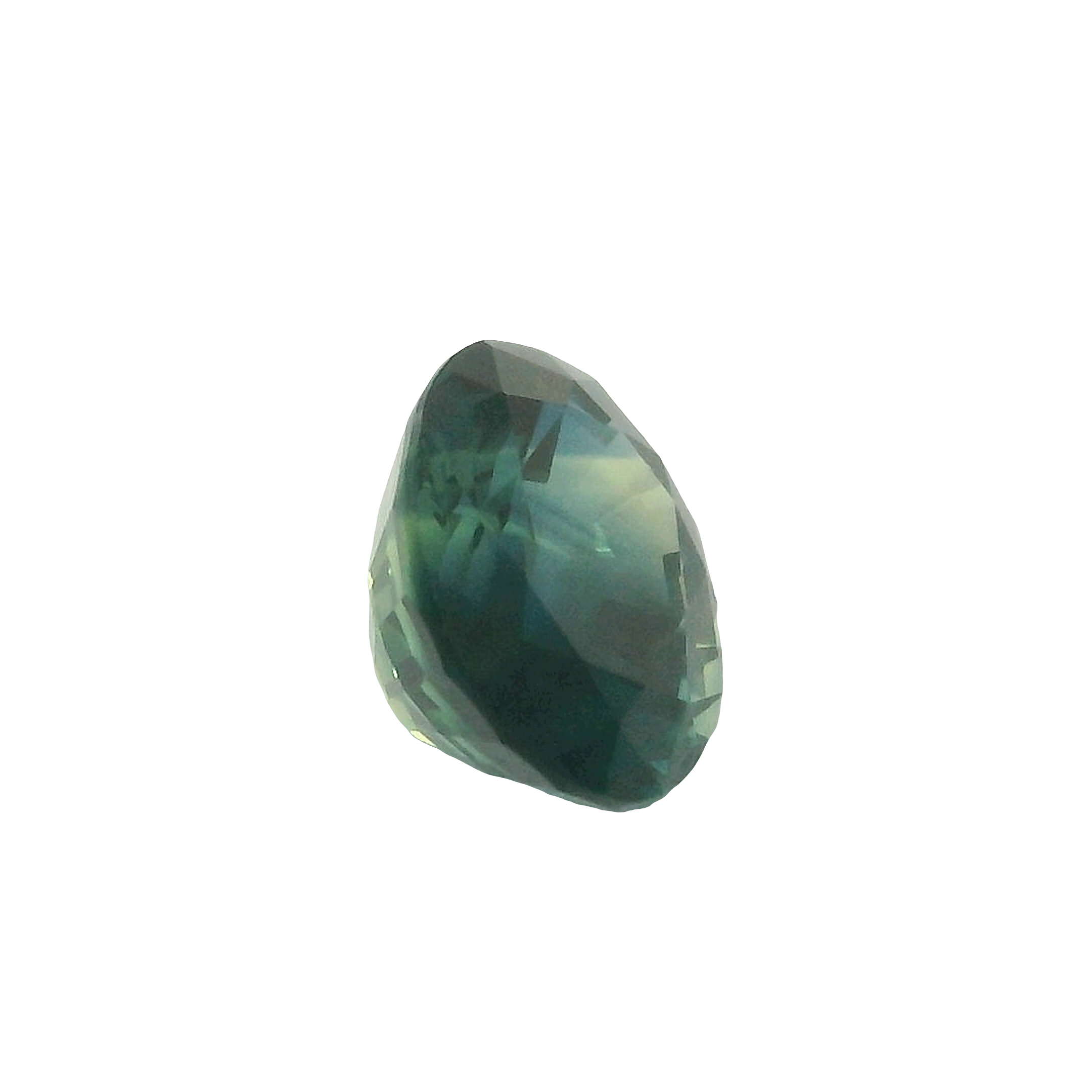 1.57ct Blue, Green, Parti Oval cut Sapphire