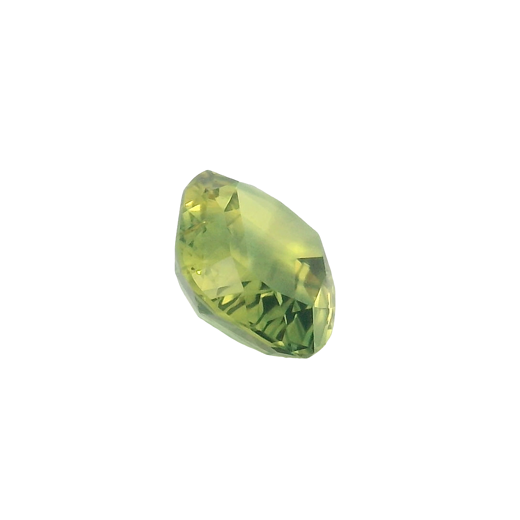 1.04ct Green, Yellow, Parti Cushion cut Sapphire