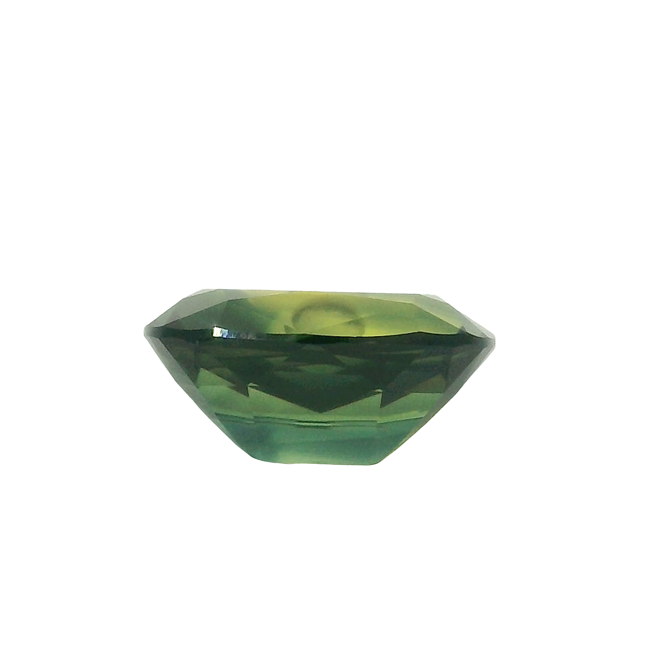 1.66ct Blue, Green, Parti Cushion cut Sapphire