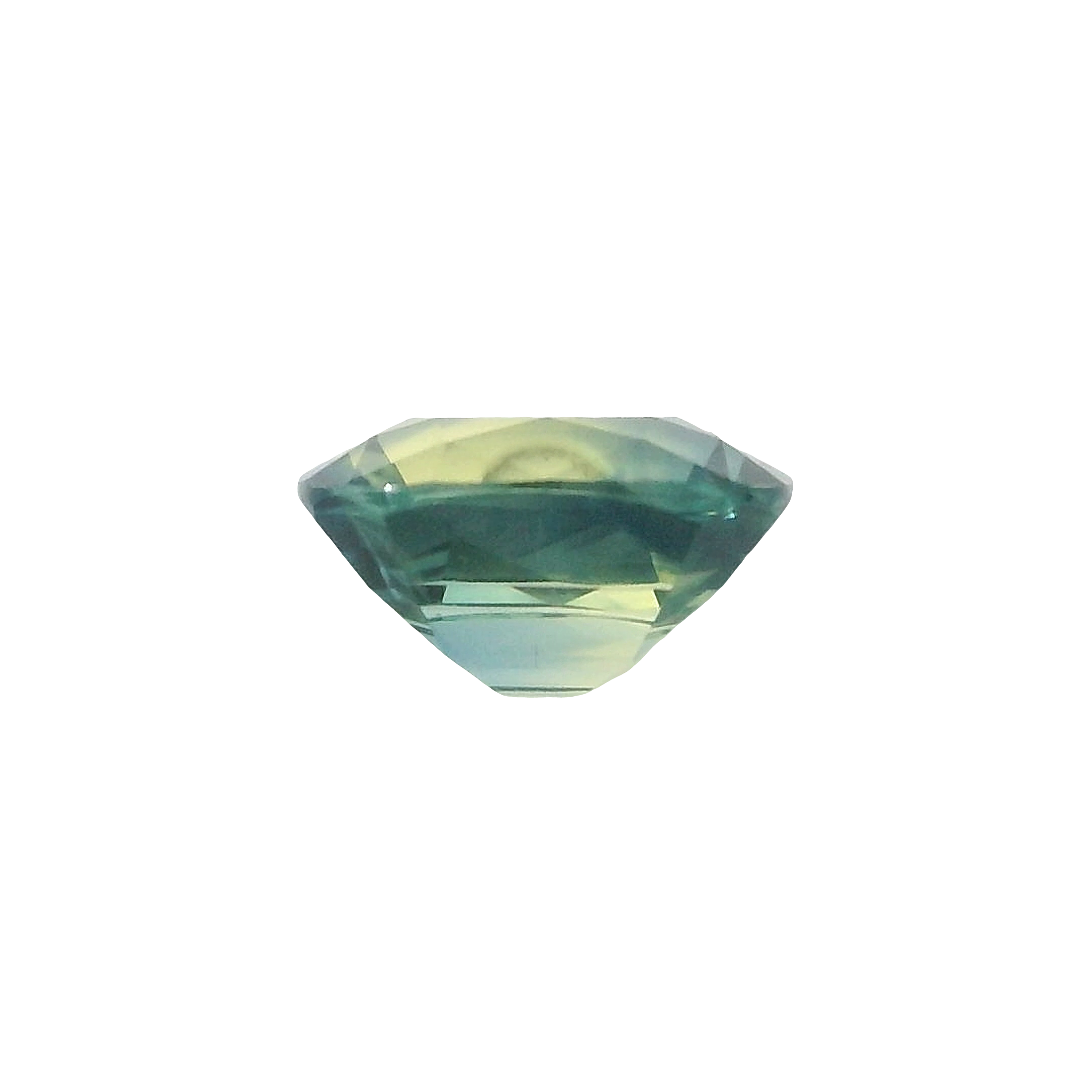 1.39ct Blue, Yellow, Parti Cushion cut Sapphire