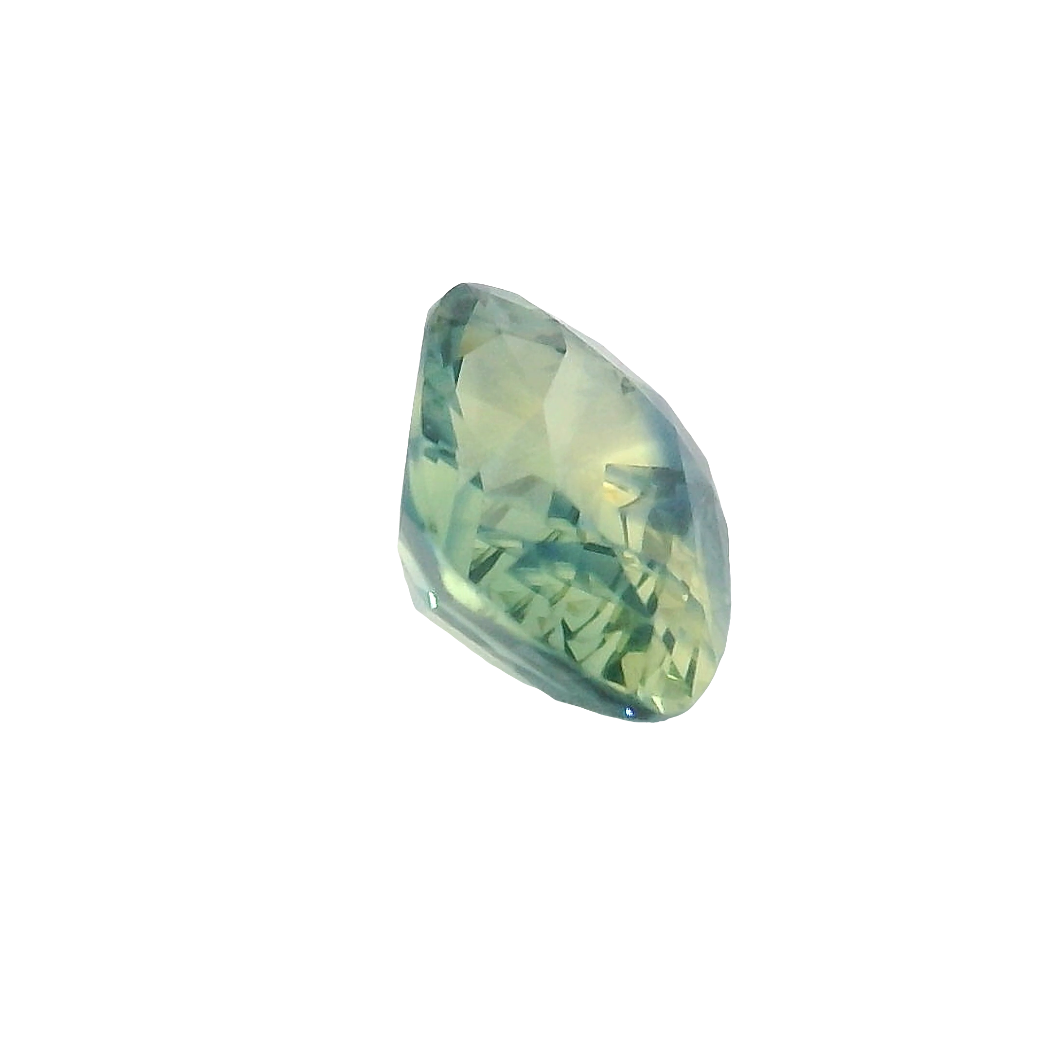 1.39ct Blue, Yellow, Parti Cushion cut Sapphire