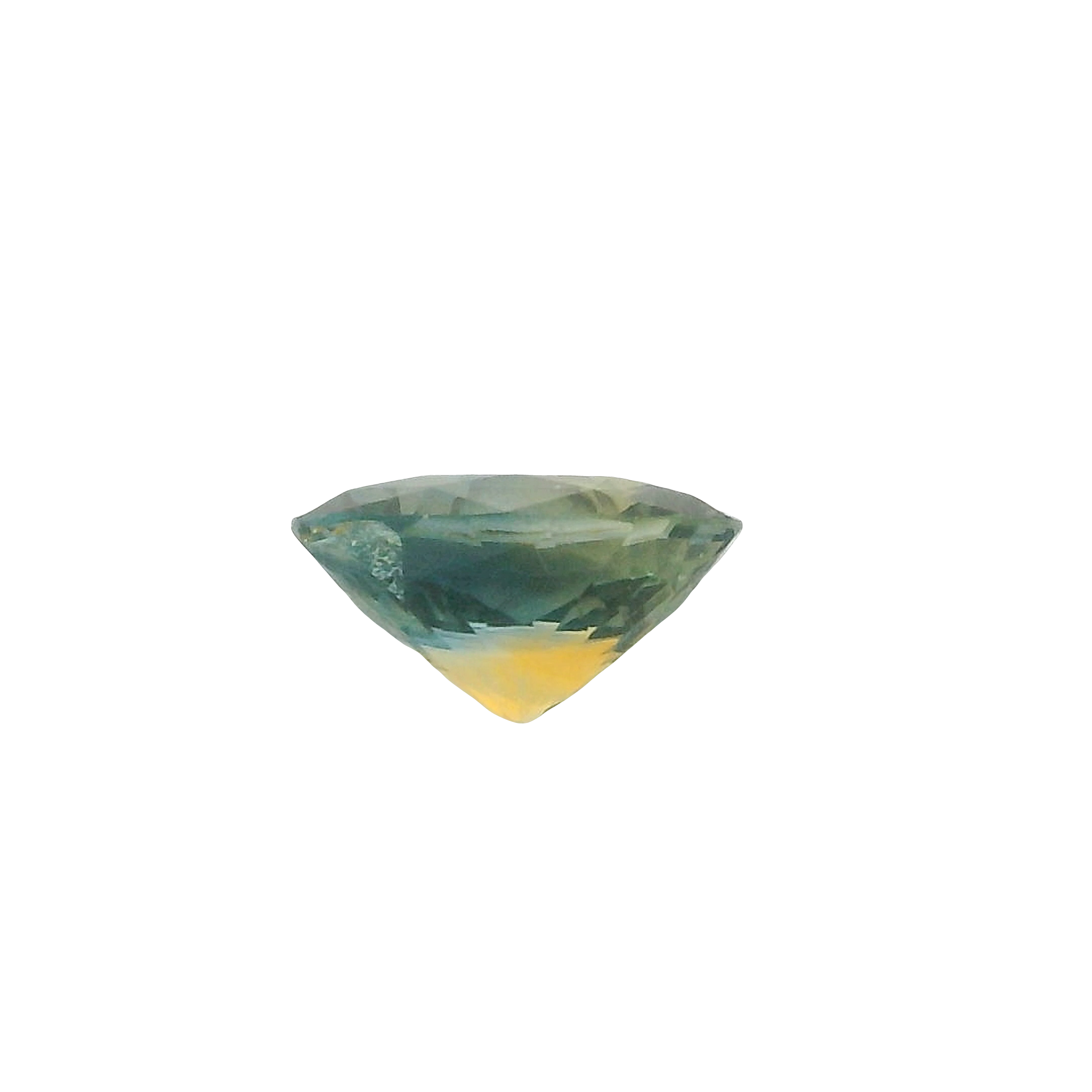 0.74ct Bi-colour, Green, Yellow, Parti Oval cut Sapphire