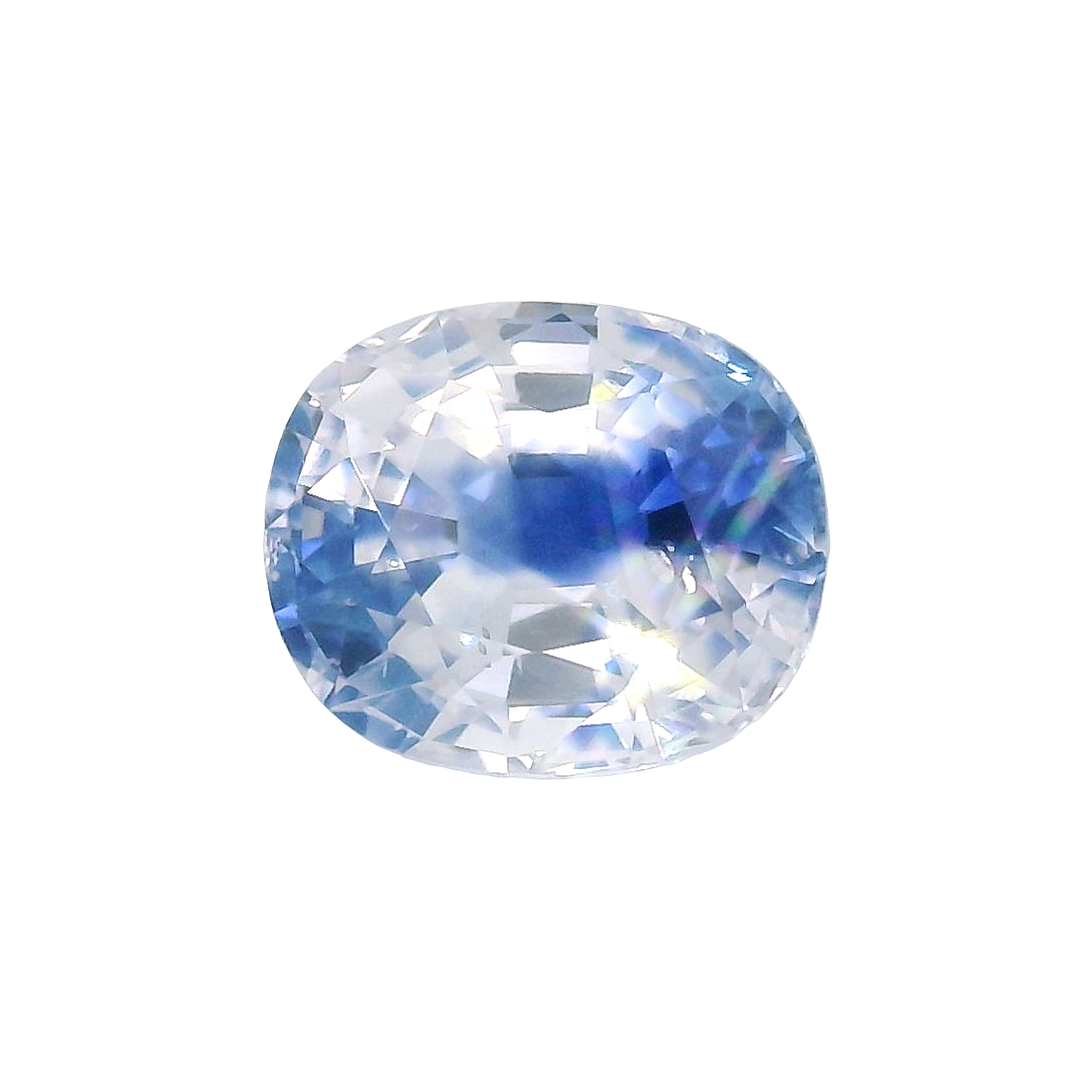 2.23ct Blue, White, Parti Oval cut Sapphire