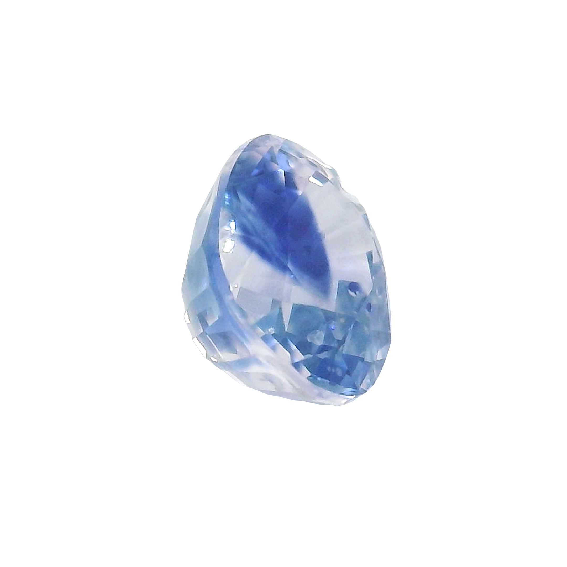 2.23ct Blue, White, Parti Oval cut Sapphire