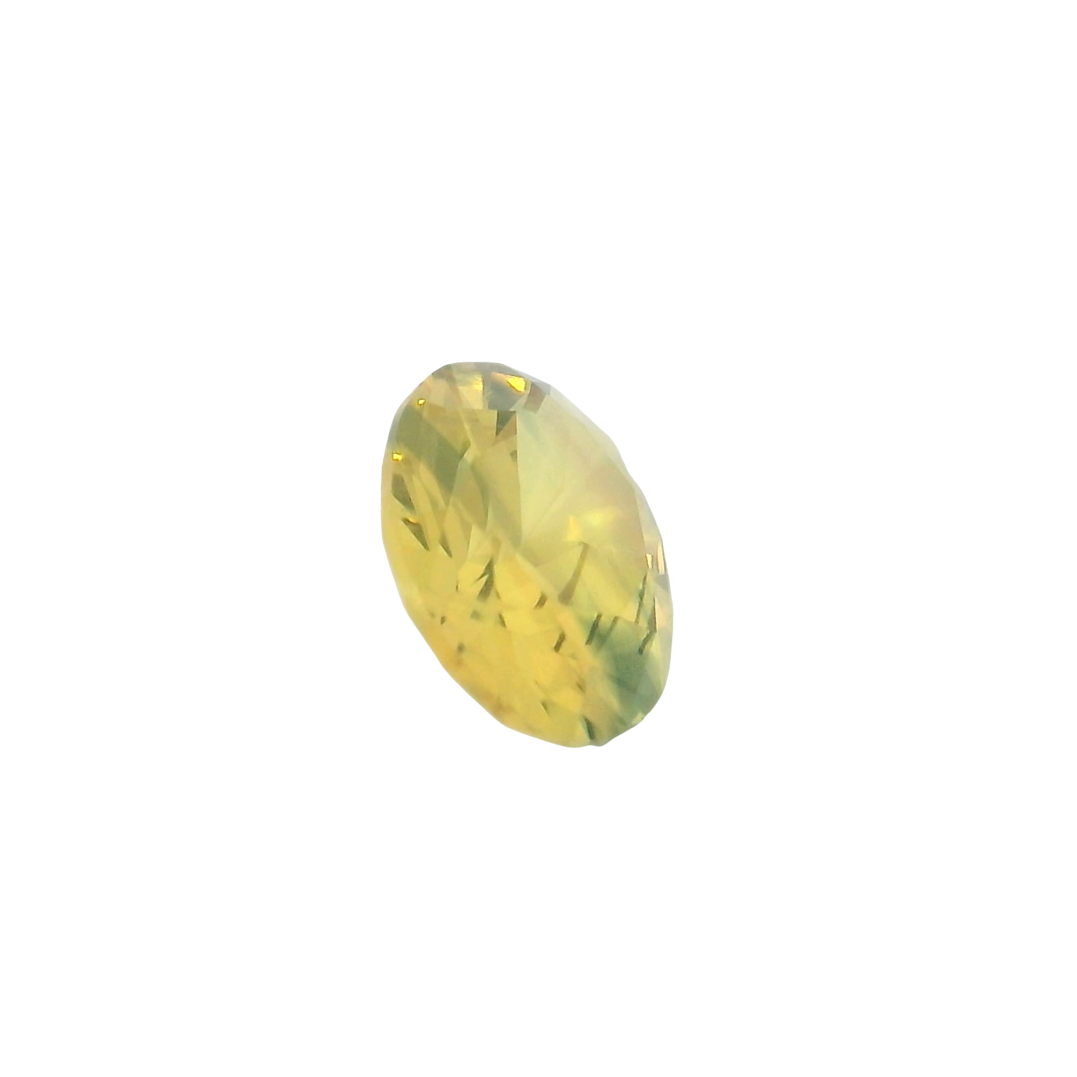 1.96ct Green, Yellow, Parti Oval cut Sapphire