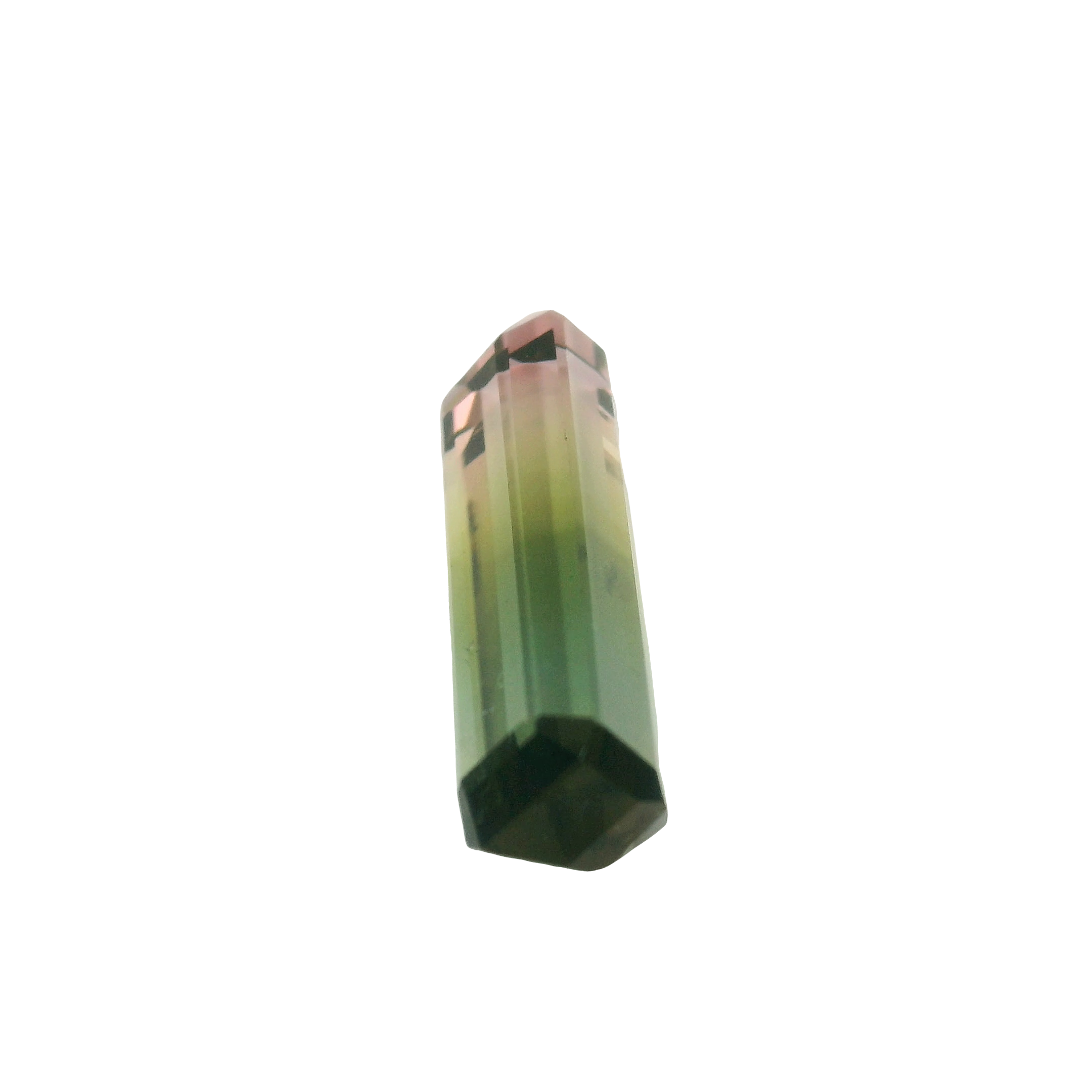 6.20ct Green, Pink, Bi-colour Emerald cut Tourmaline