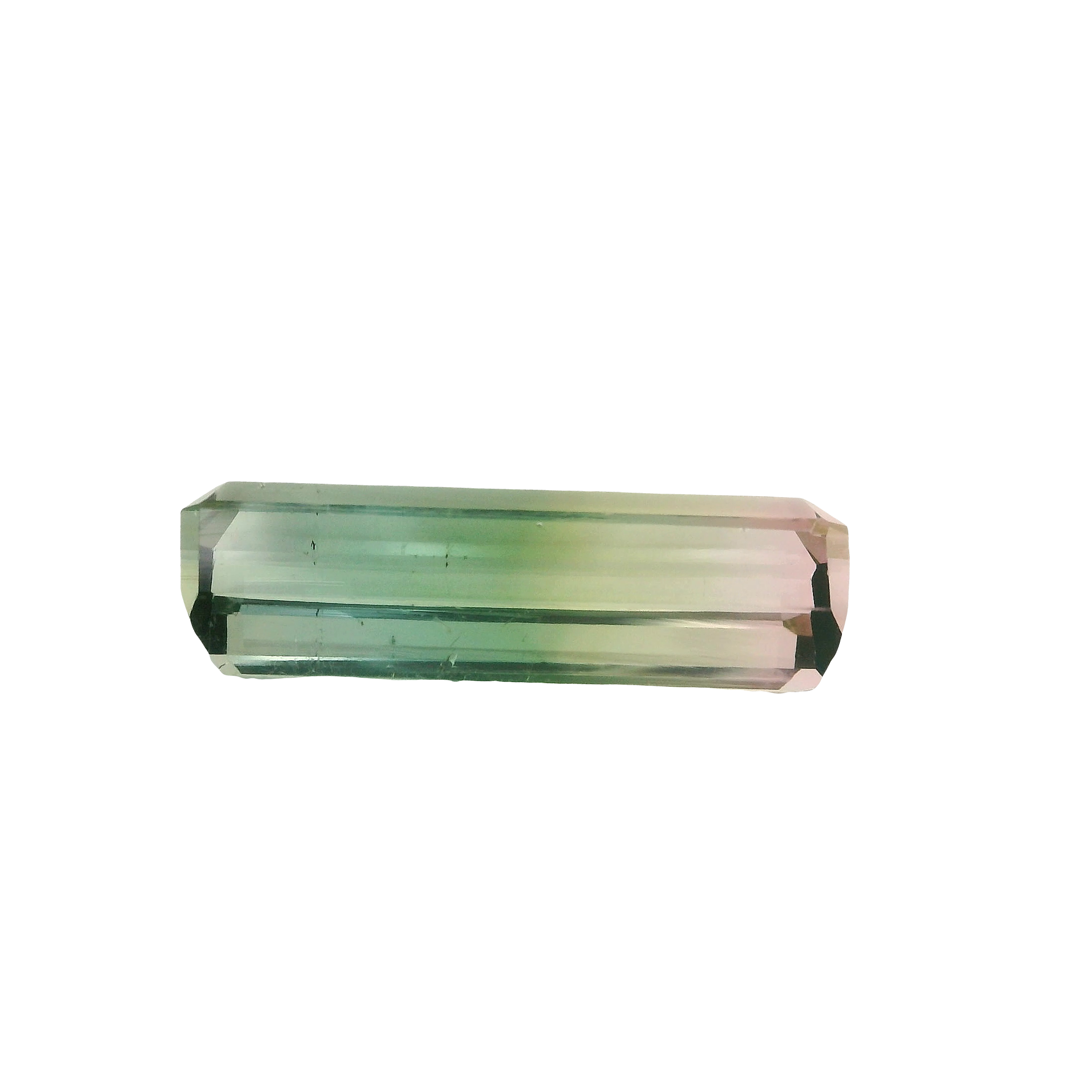 6.20ct Green, Pink, Bi-colour Emerald cut Tourmaline