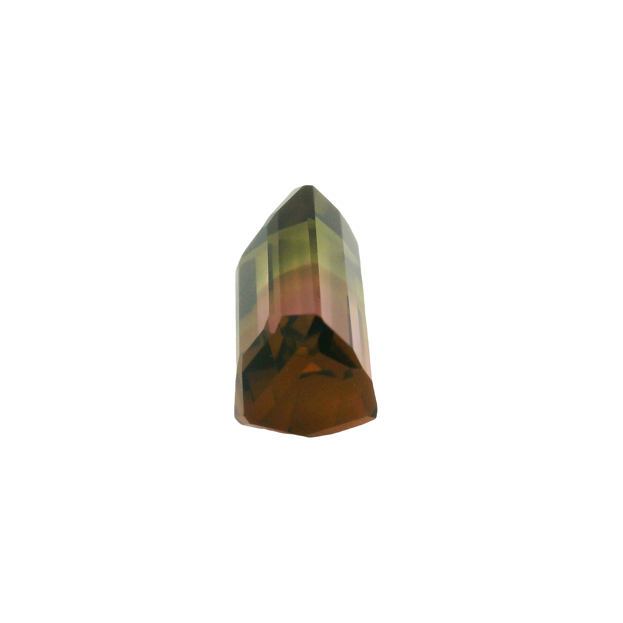 4.01ct Green, Pink, Bi-colour Emerald cut Tourmaline