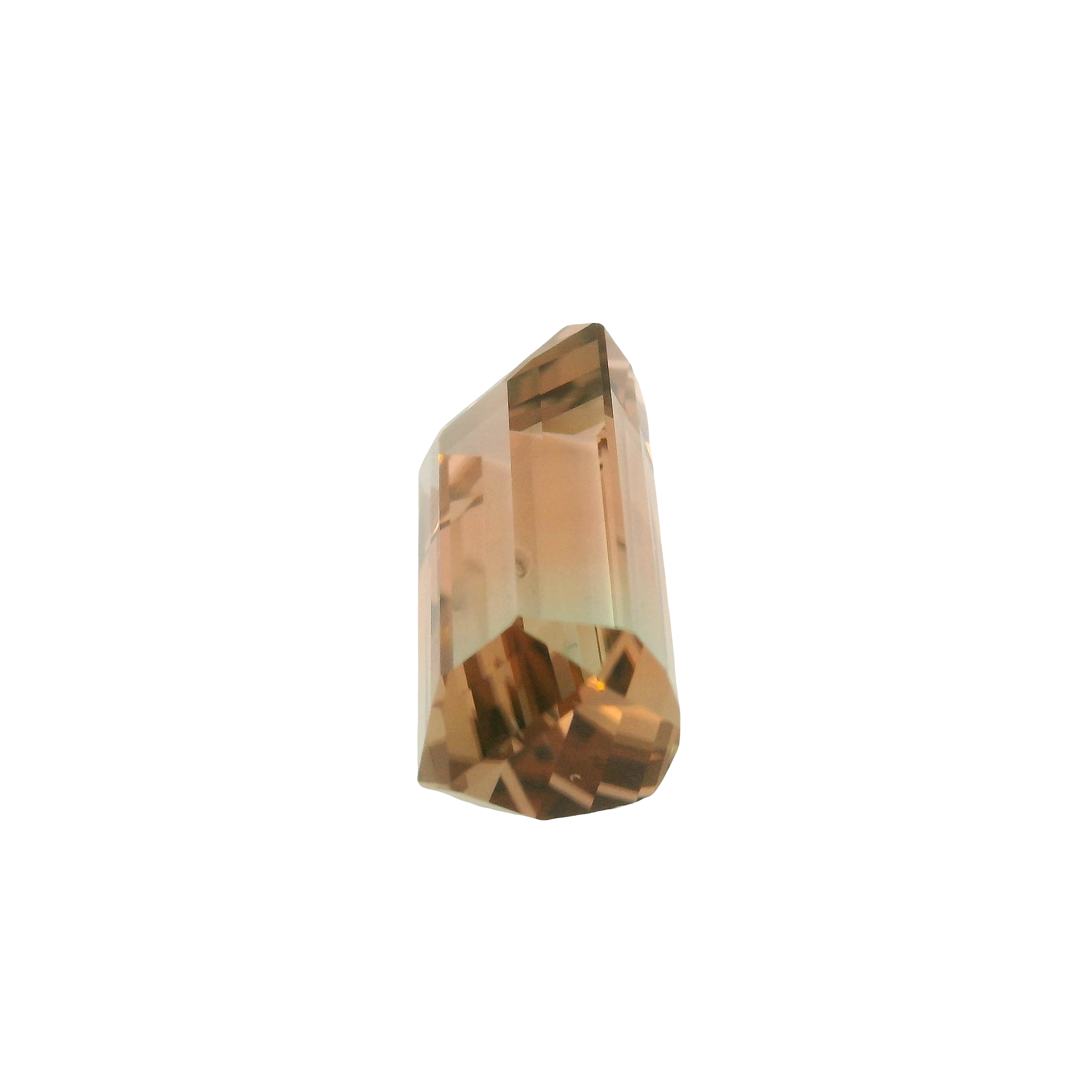 7.97ct Blue, Orange, Bi-colour Emerald cut Tourmaline
