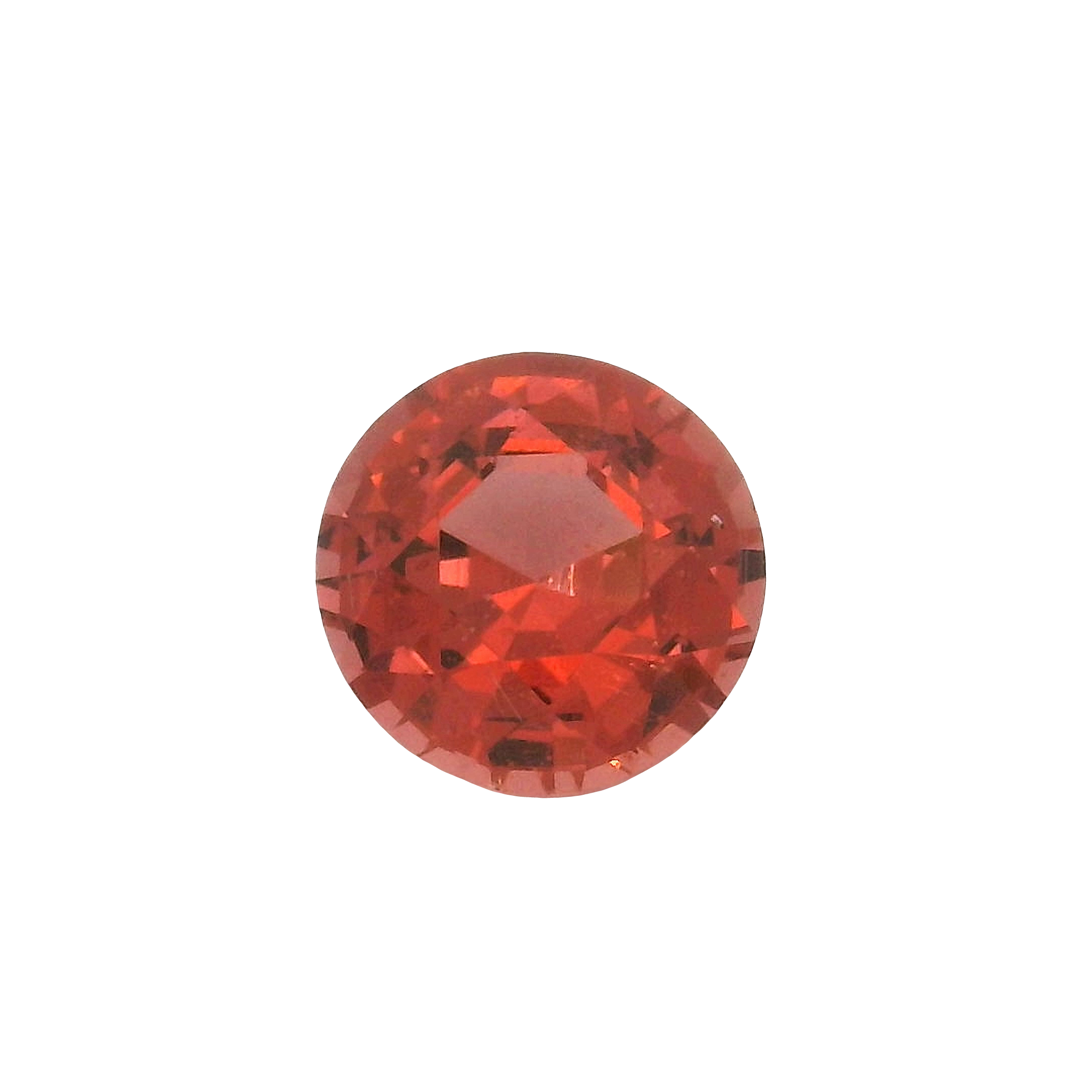 2.05ct , Orange Round Brilliant cut Garnet