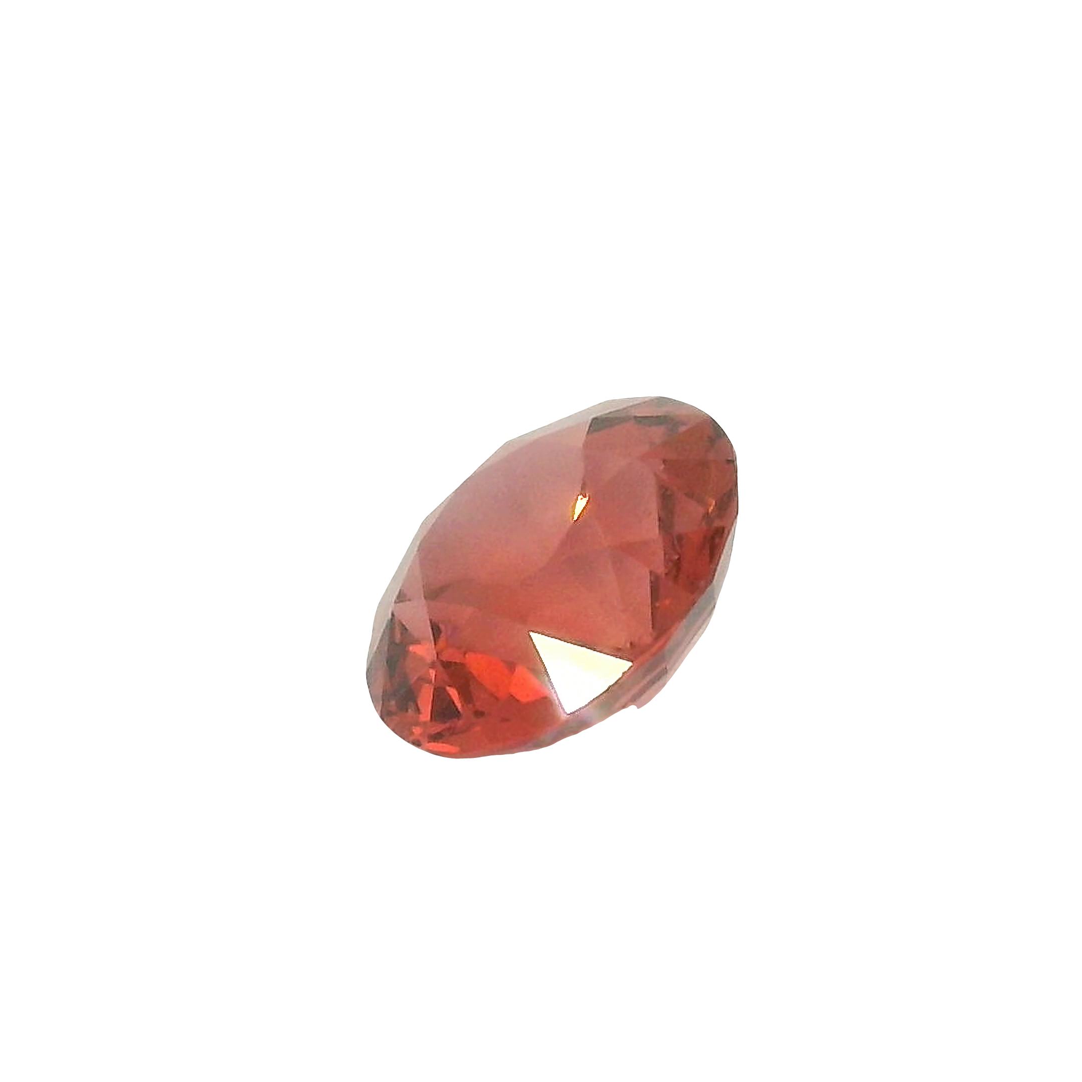 2.05ct , Orange Round Brilliant cut Garnet