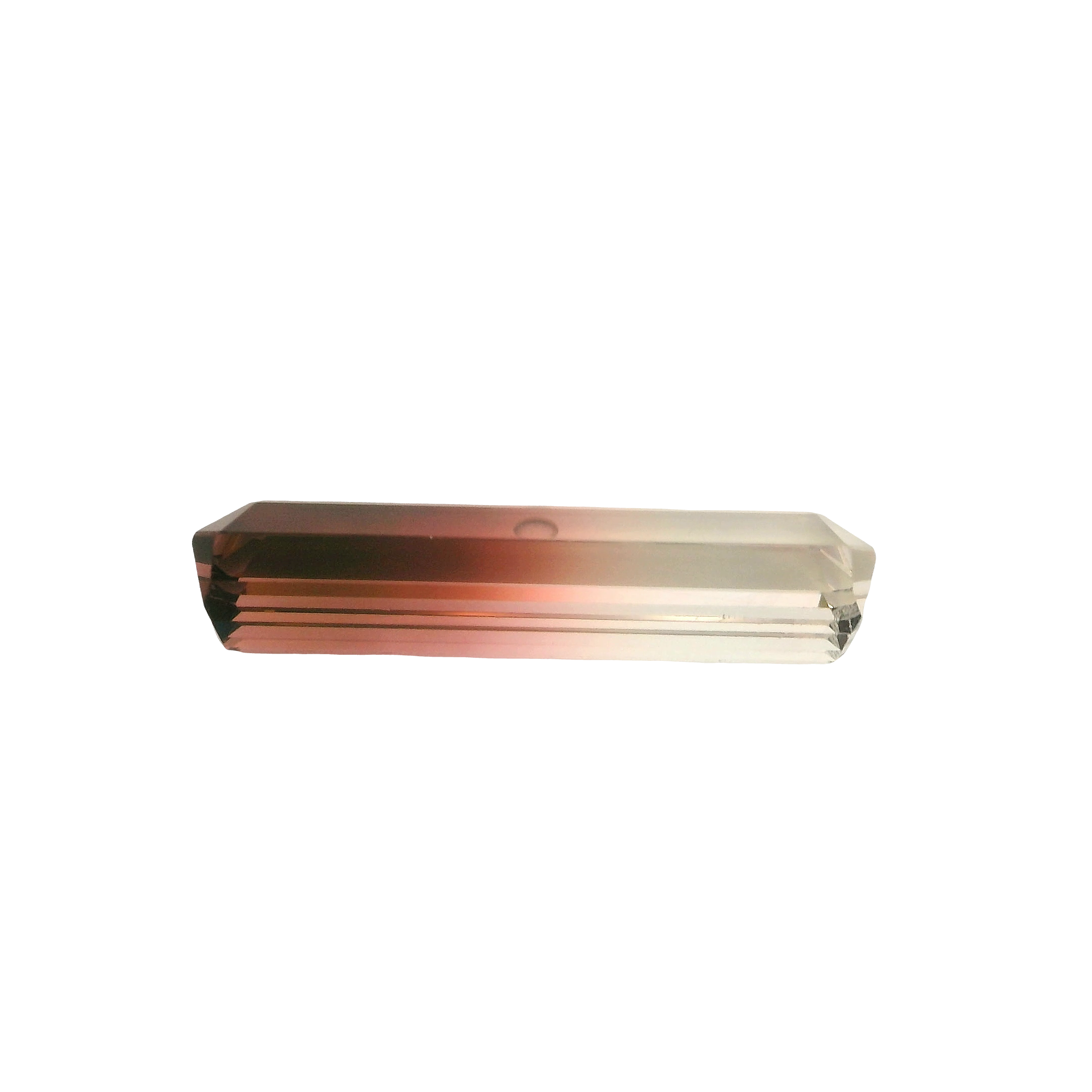 9.14ct Red, White, Bi-colour Emerald cut Tourmaline