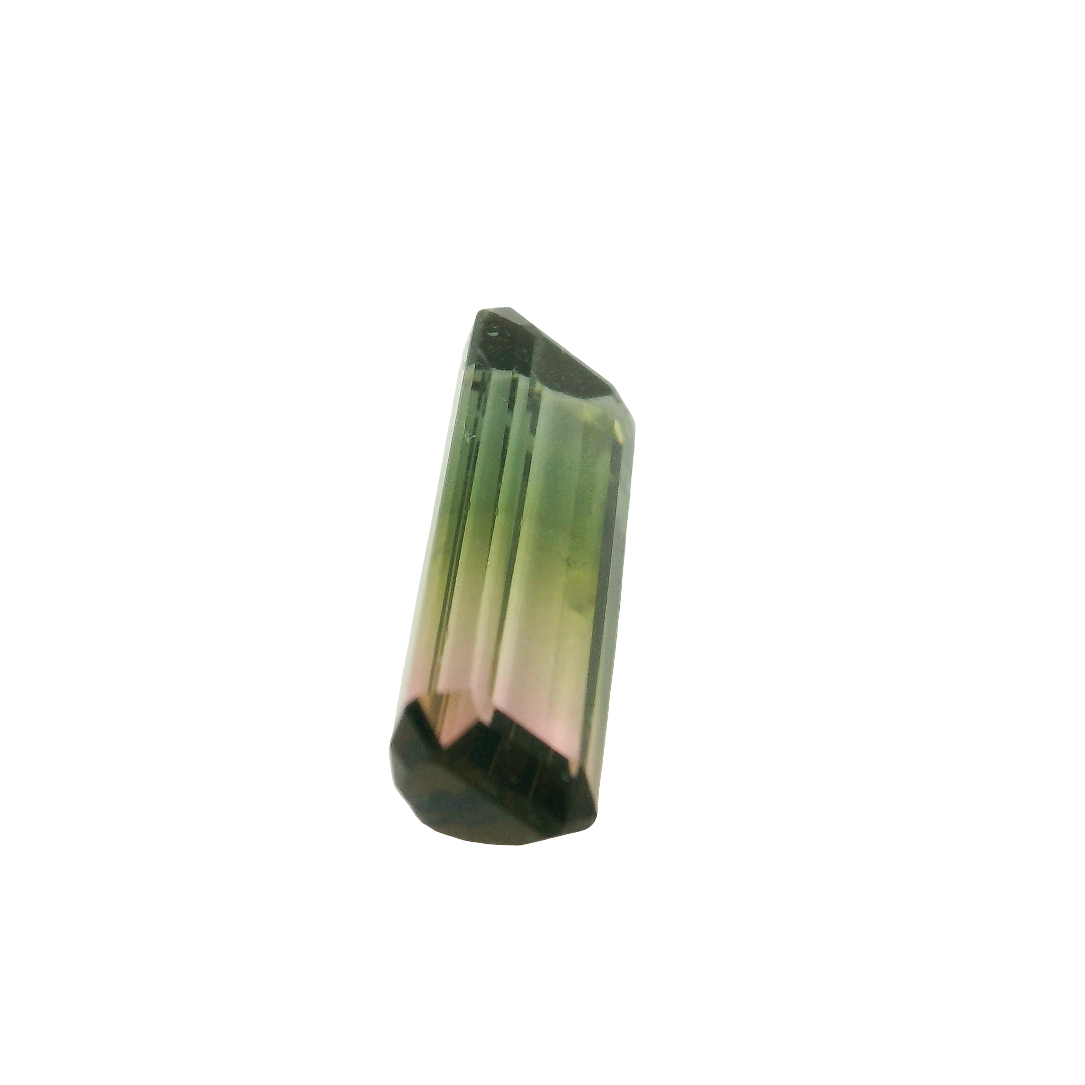 5.04ct Green, Pink, Bi-colour Emerald cut Tourmaline