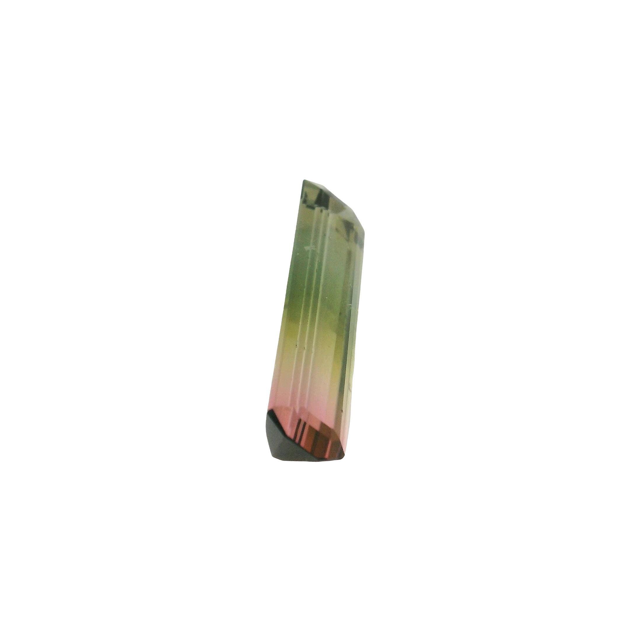 4.78ct Green, Pink, Bi-colour Emerald cut Tourmaline
