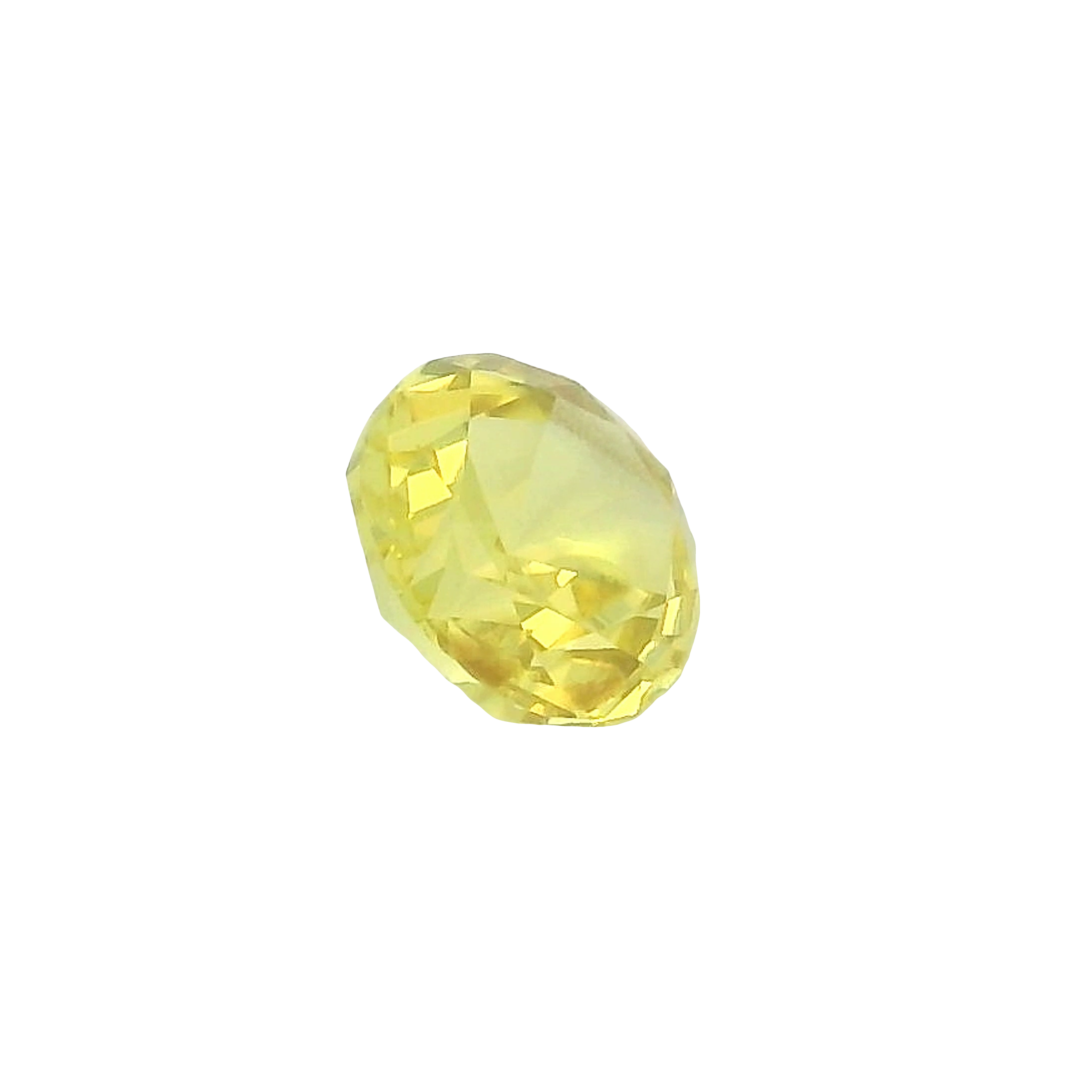 0.47ct Yellow round brilliant cut sapphire