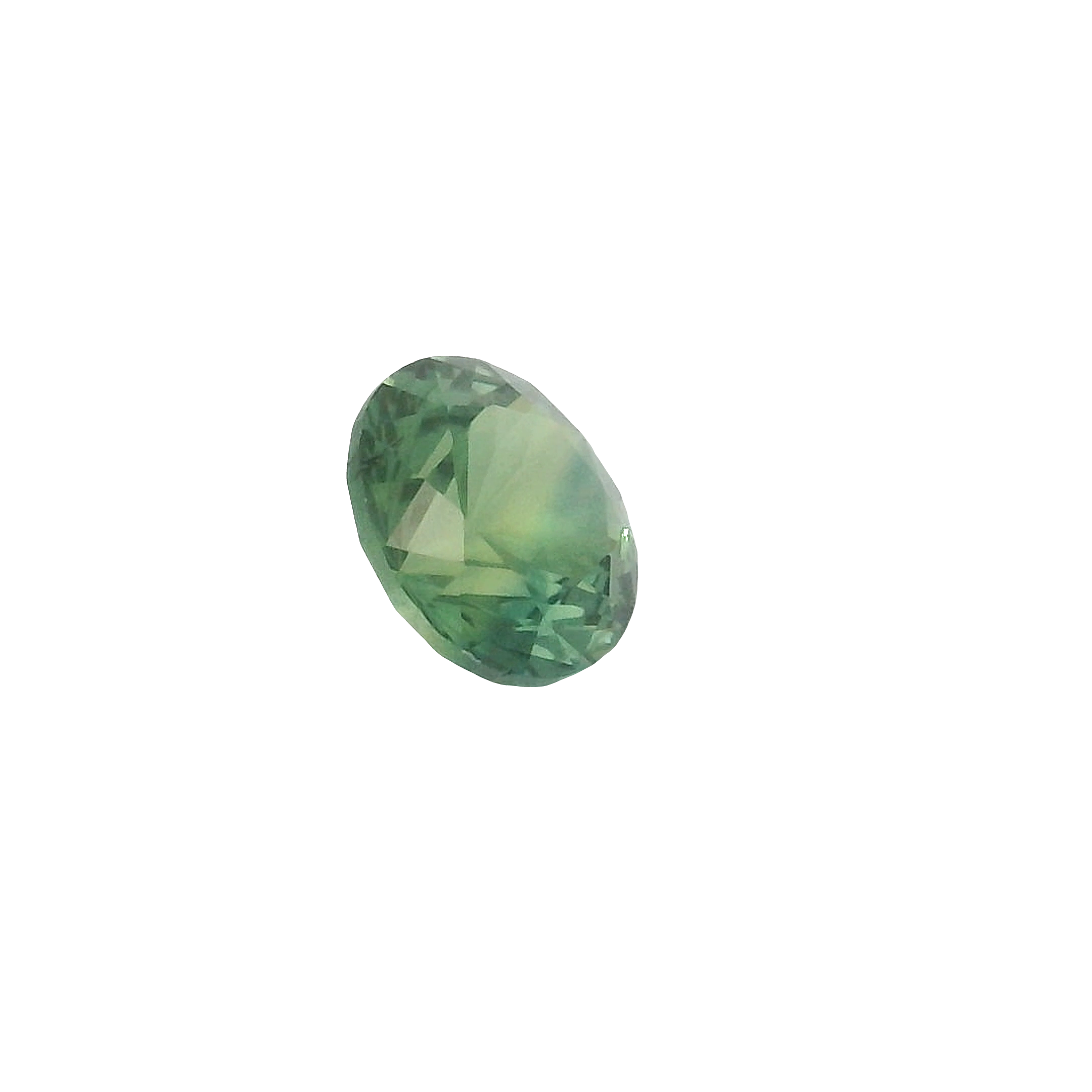 0.85ct Green Round Brilliant cut Sapphire
