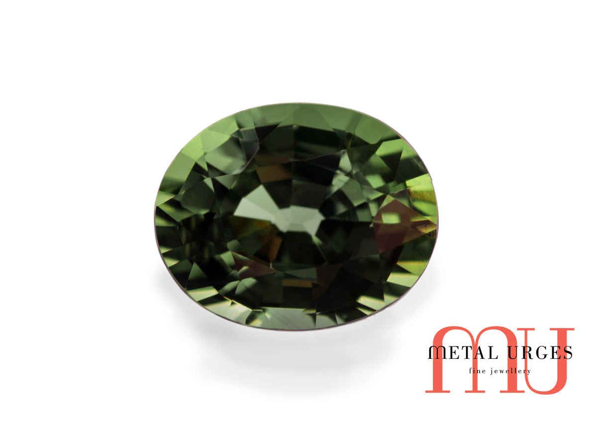 Natural Green sapphire, Oval Cut Jewellers Hobart, Sydney
