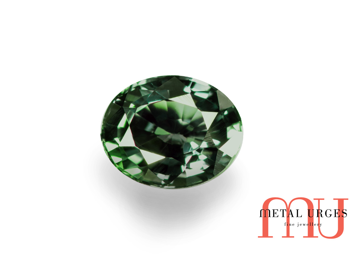 Natural green sapphire, oval cut – Jewellers Hobart, Melbourne