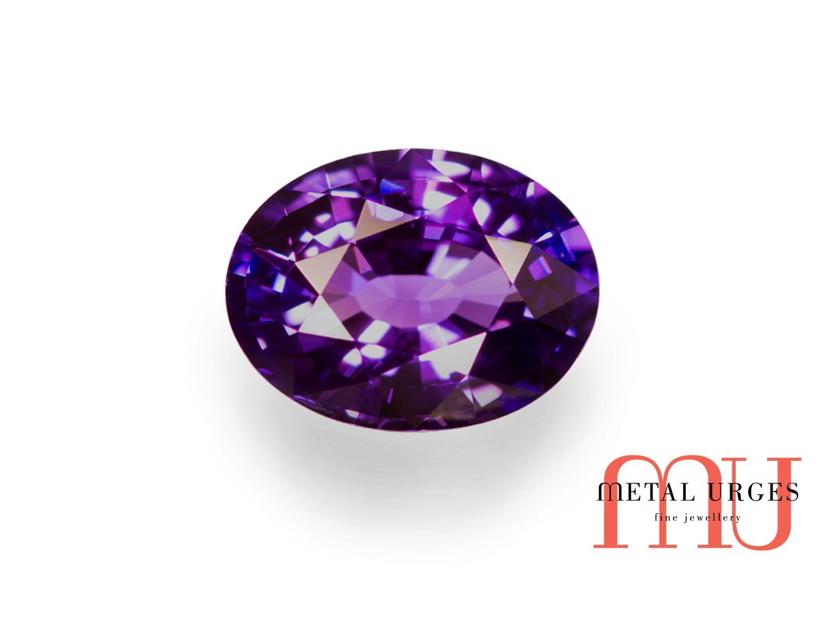 Natural purple sapphire, Oval cut Jewellers Hobart, Sydney