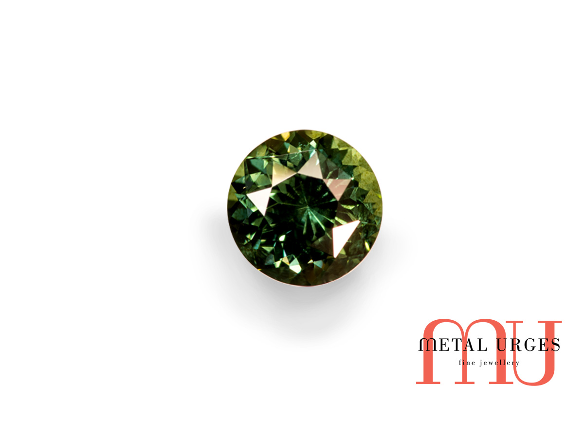 Green brilliant cut round sapphire – Jewellers Hobart, Australia Sapphire