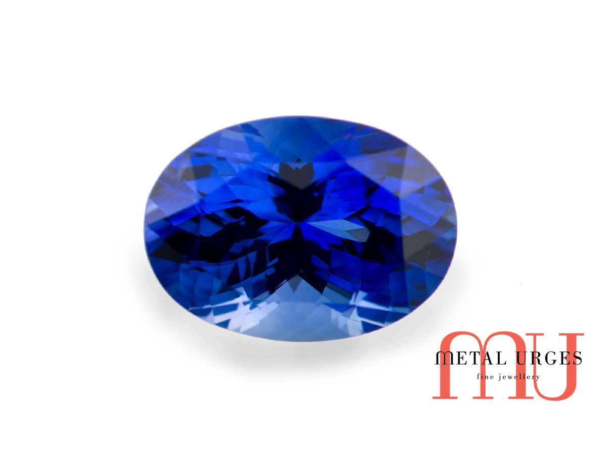 Ethical blue oval cut sapphire