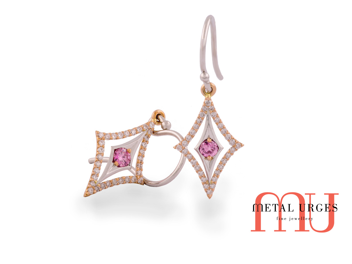 Pink Argyle Australian diamond earrings